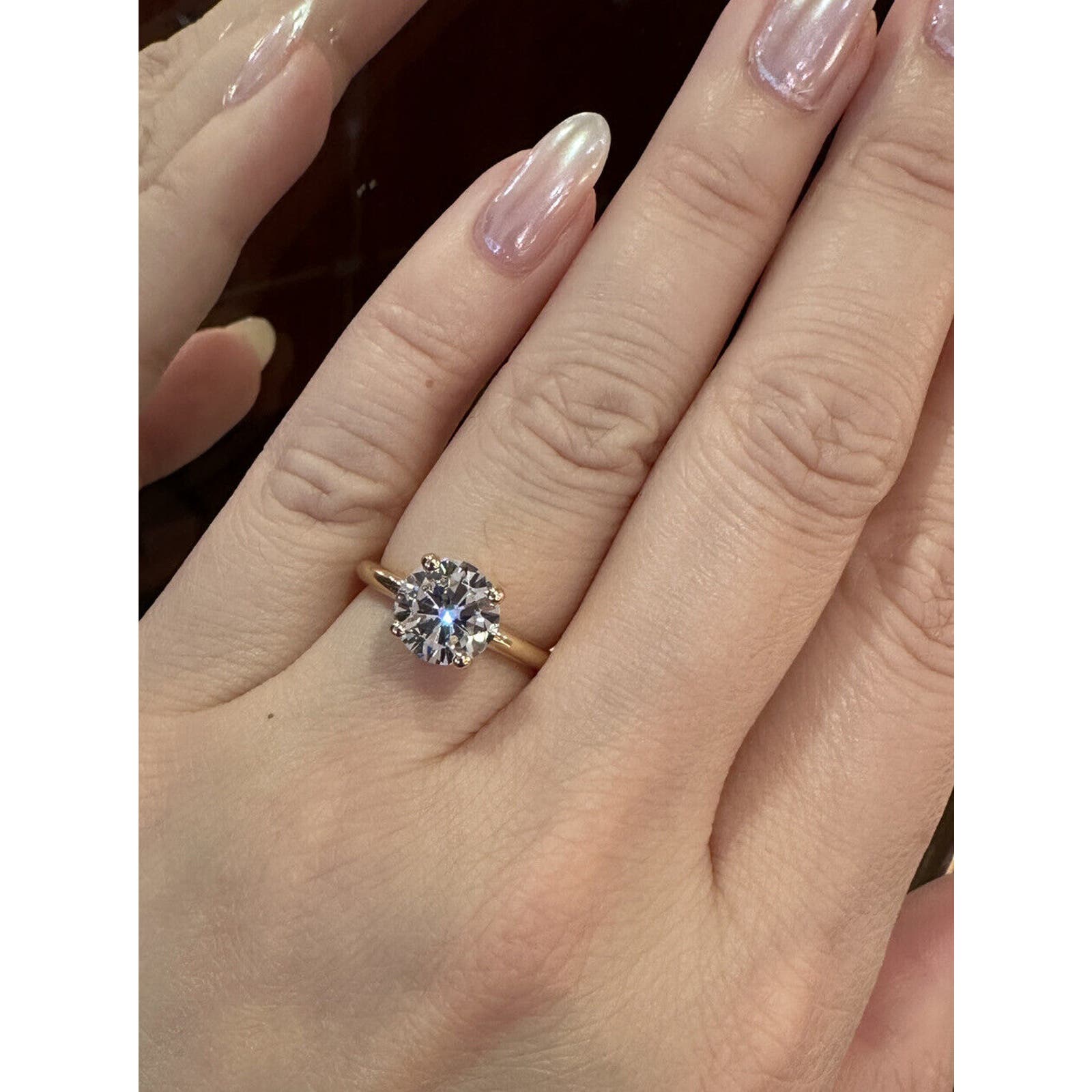 GIA 2.09ct Round Diamond Solitaire Engagement Ring in 18k Yellow Gold -HM2509SSE