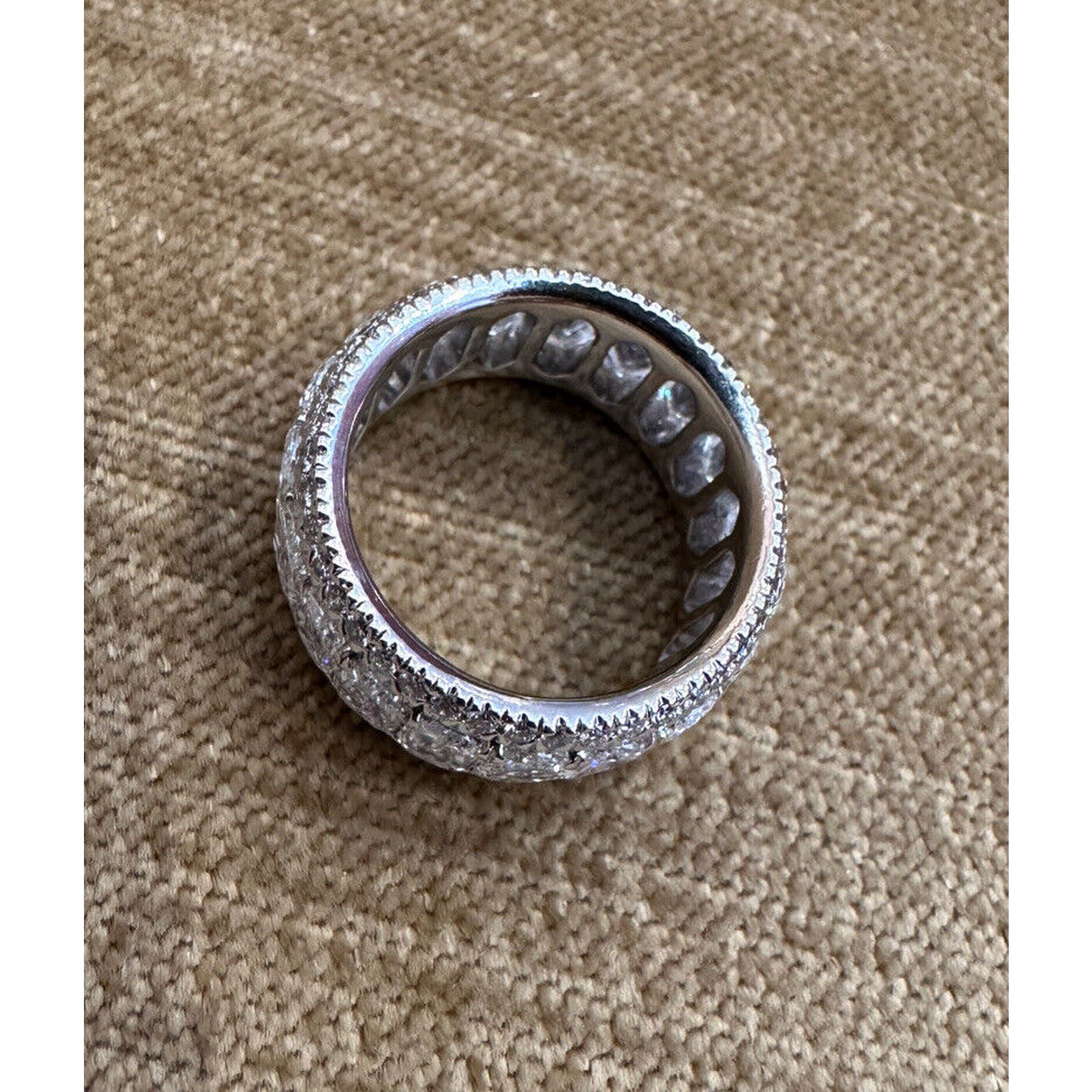 Christopher Designs Crisscut Diamond Wide Eternity Band - 18k White Gold