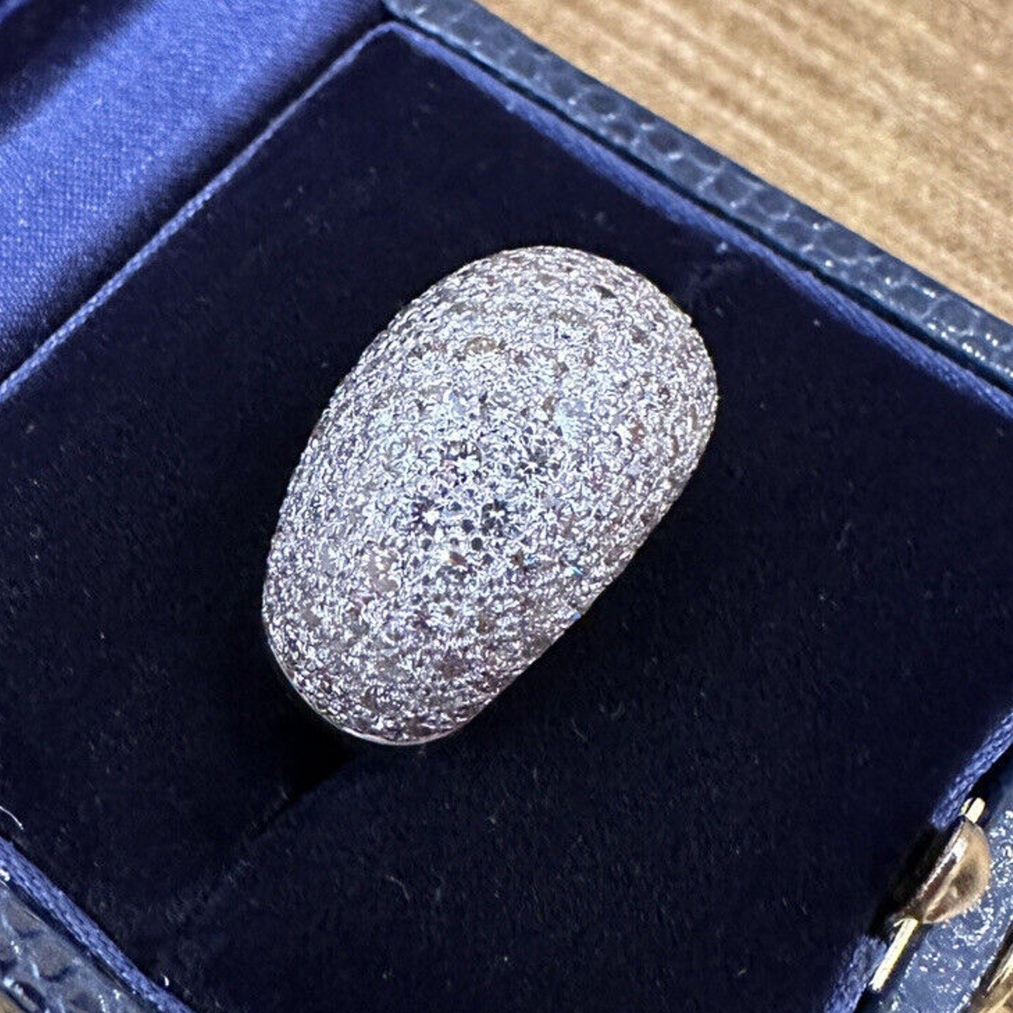 Sonia B Diamond Pave set Dome Ring in Platinum