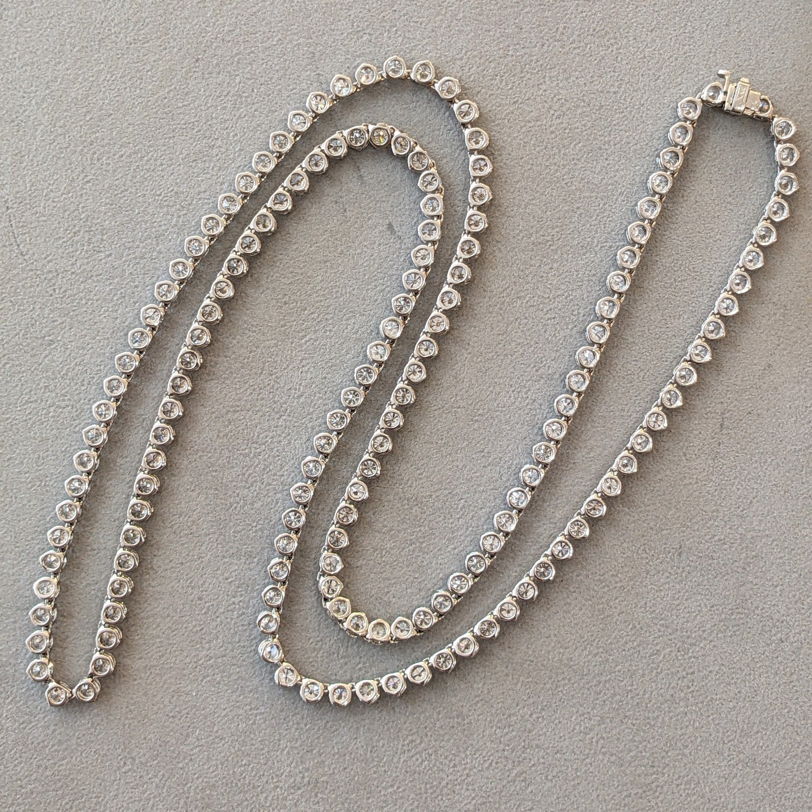 32.5 inch Round Diamond Tennis Necklace 52.00 cttw in Platinum - HM2600PZZ