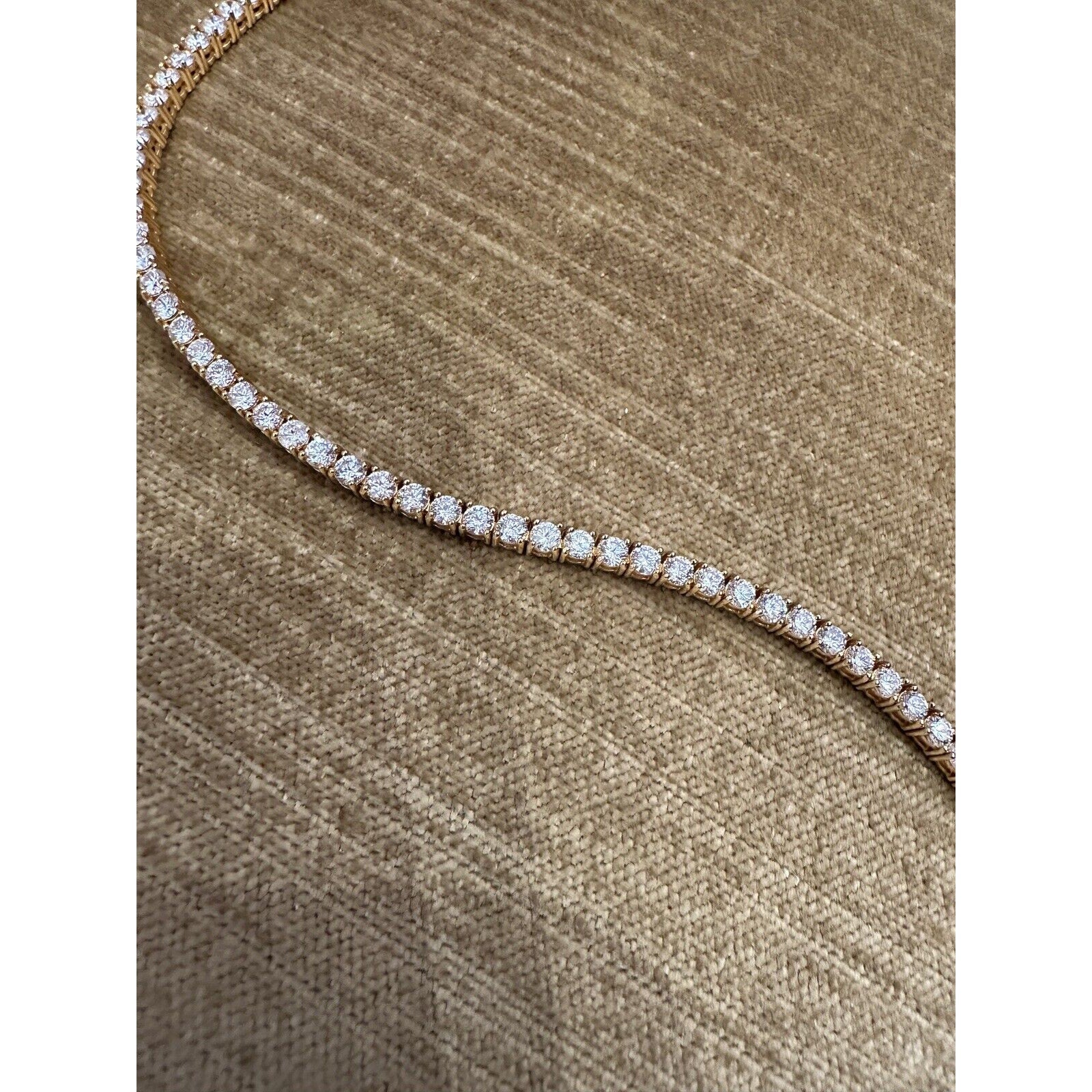 Natural Diamond Tennis Bracelet 5.28 cttw 8 inch in 14k Yellow Gold-HM2312AR