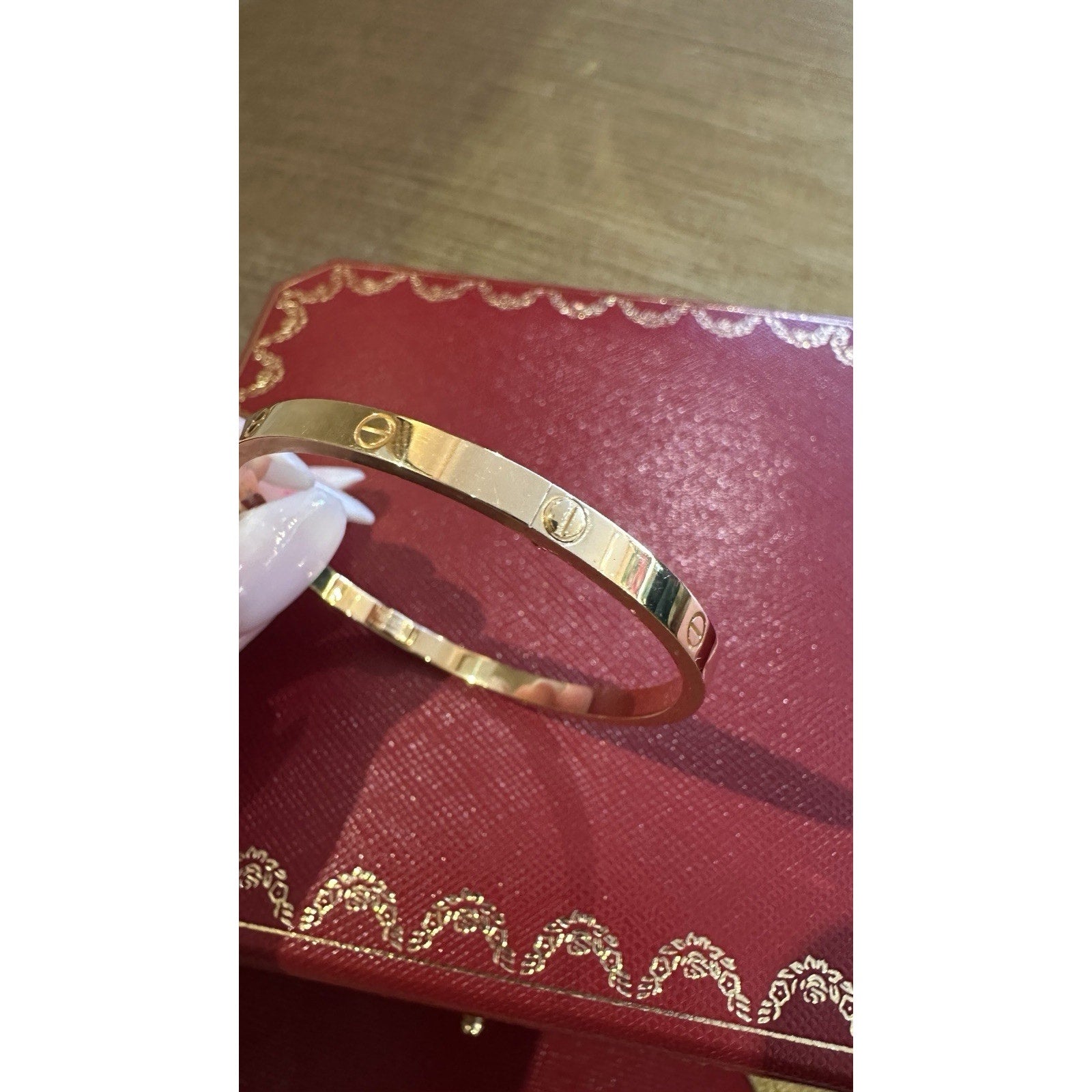 Cartier 18k Yellow Gold Small Model Love Bracelet Size 17