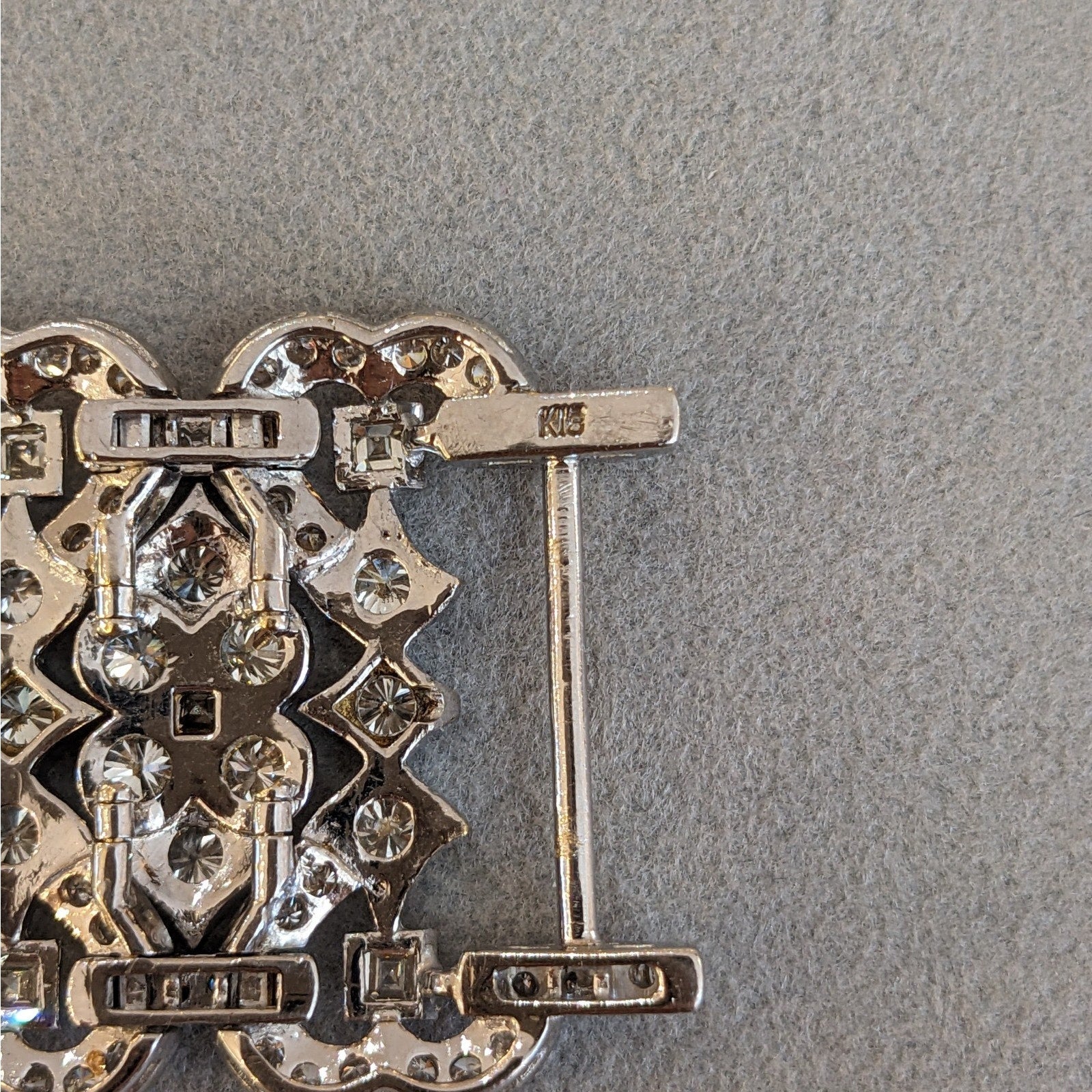 Wide Diamond Bracelet 19.81 cttw in 18k White Gold