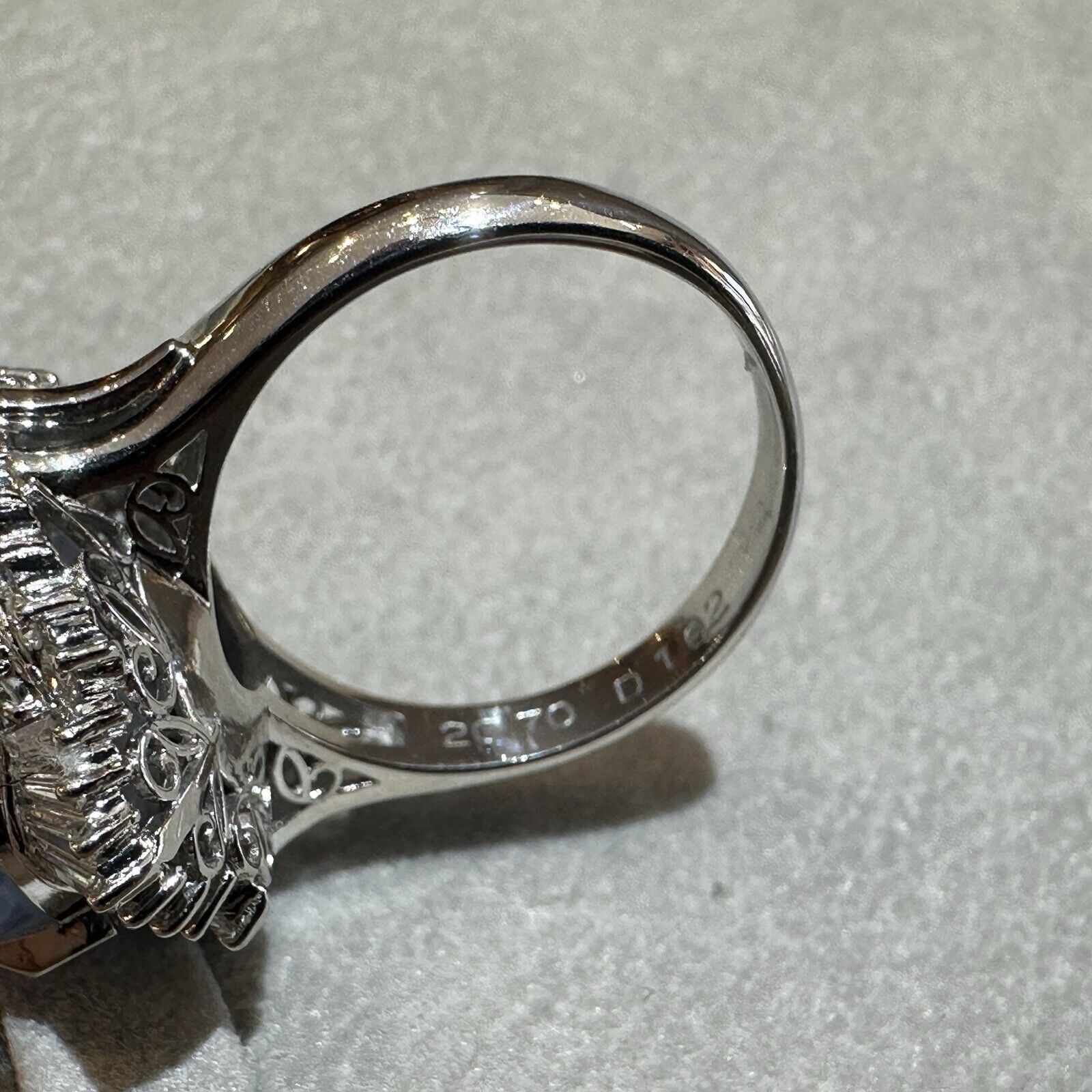 20.7 cts. Blue Star Sapphire & Diamond Ballerina Ring in Platinum