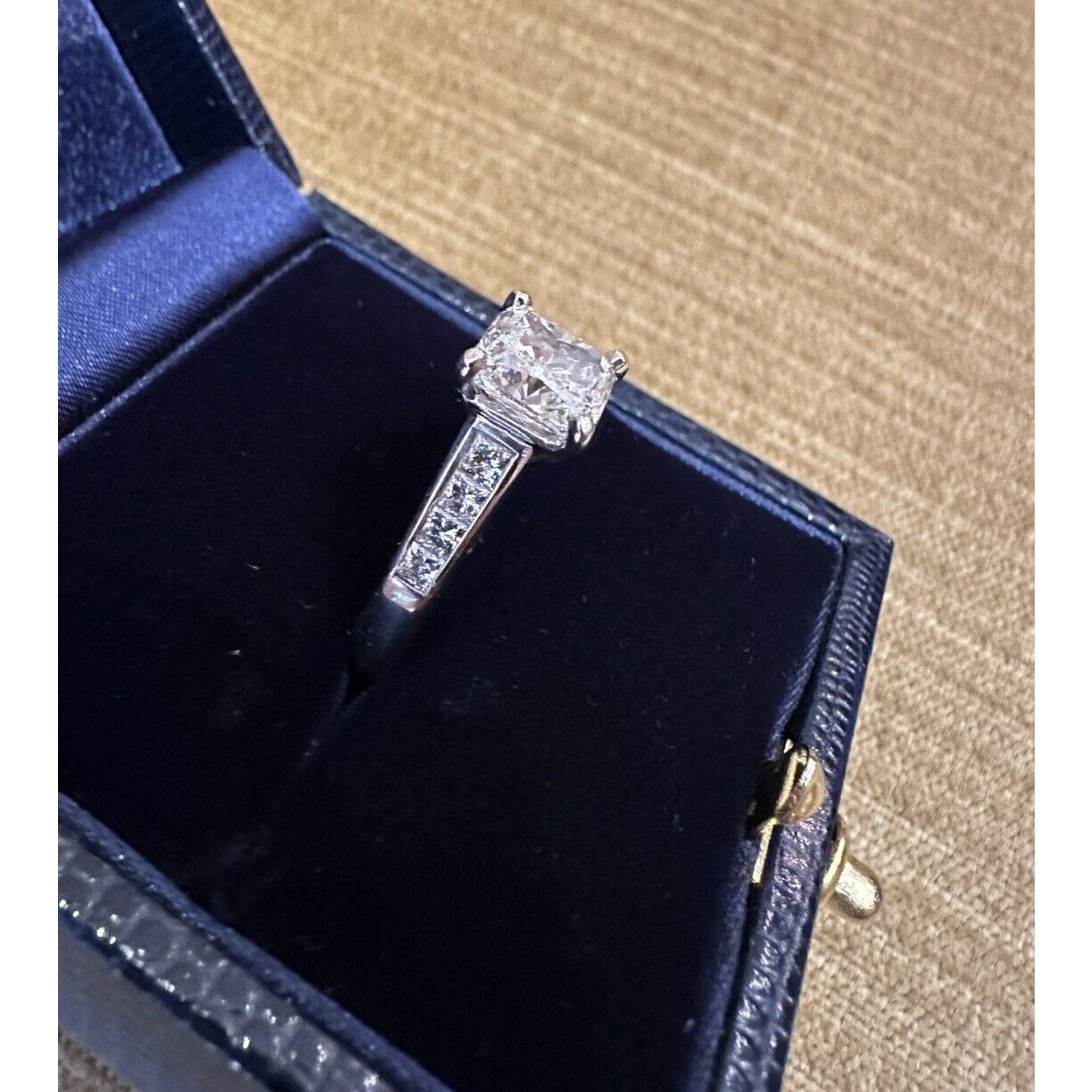 GIA 2.00 ct Natural Cushion Cut Diamond Ring J-SI1 in 14k White Gold - HM2571EE