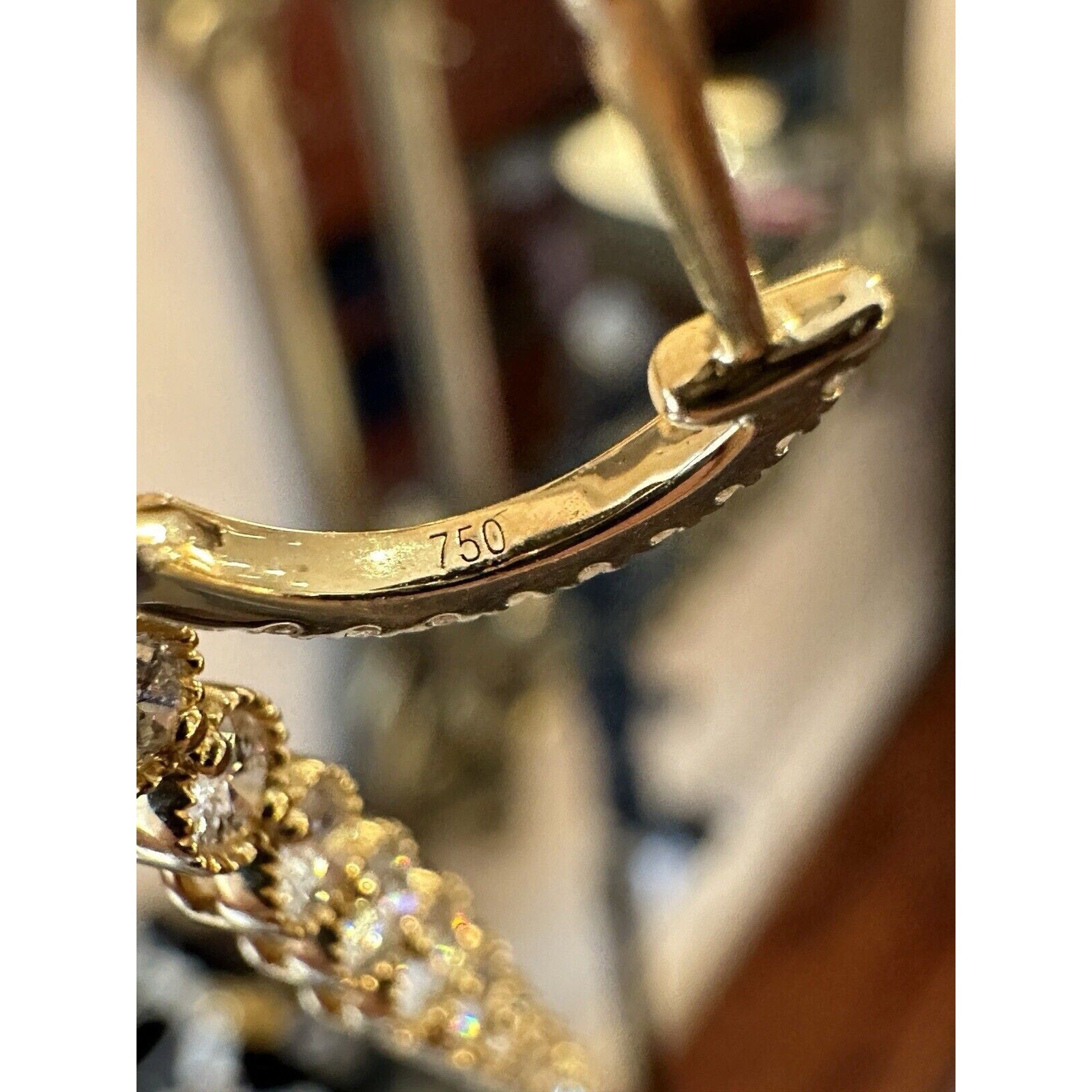 Natural Diamond Drop Earrings 2.00 cttw in 18k Yellow Gold