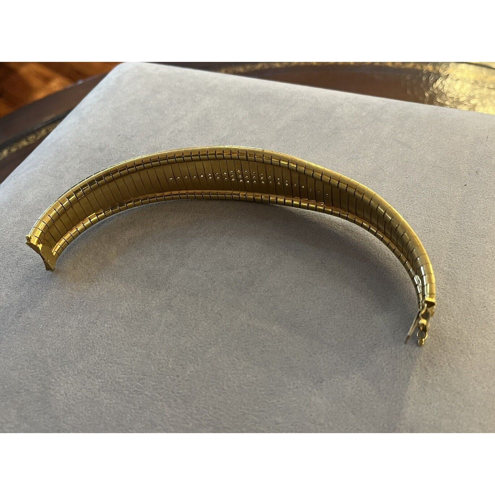 Vintage Wide Diamond Bracelet Cuff in 18k Yellow Gold - HM2675ZE