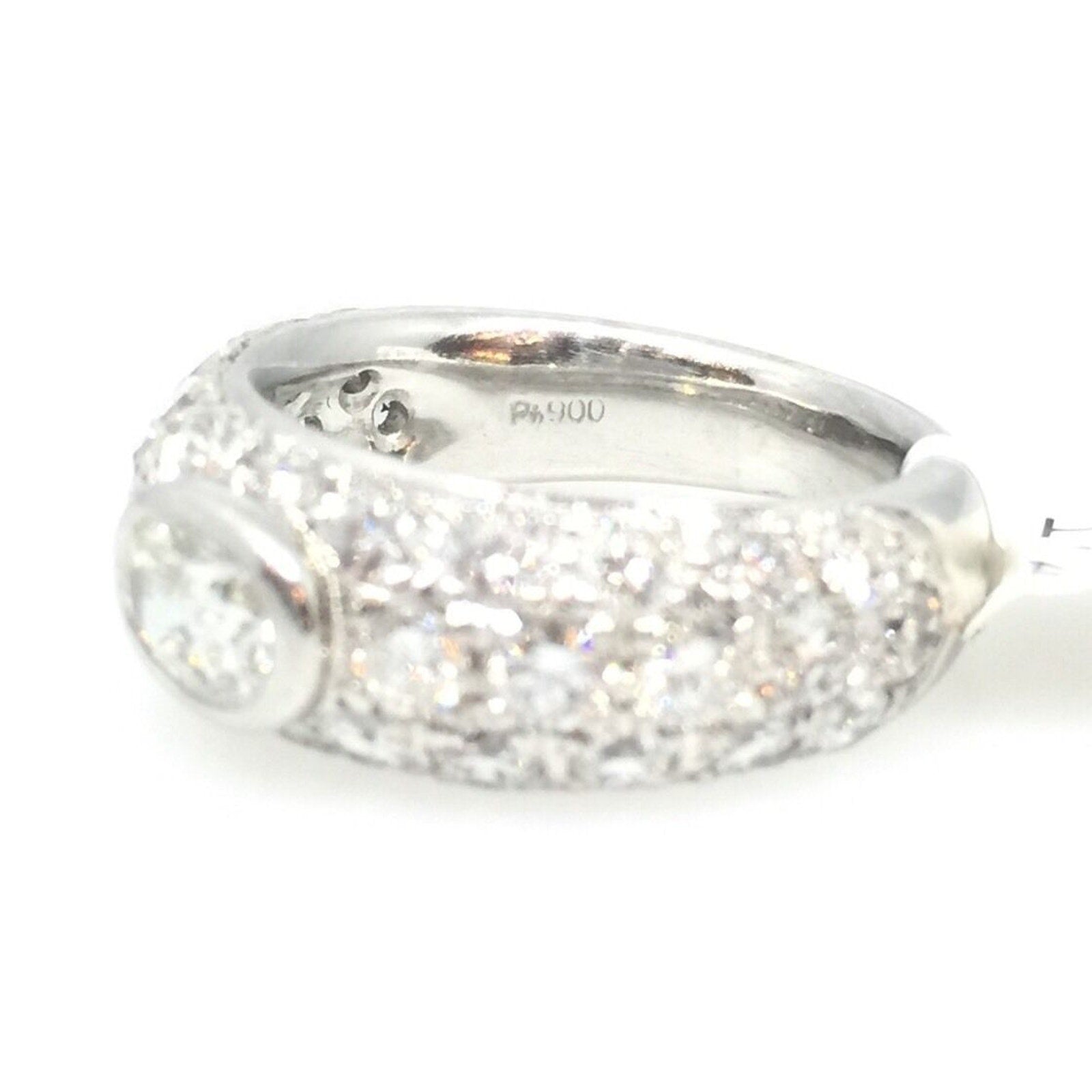 2.40 ct Oval Diamond and Pave Diamond Band in Platinum