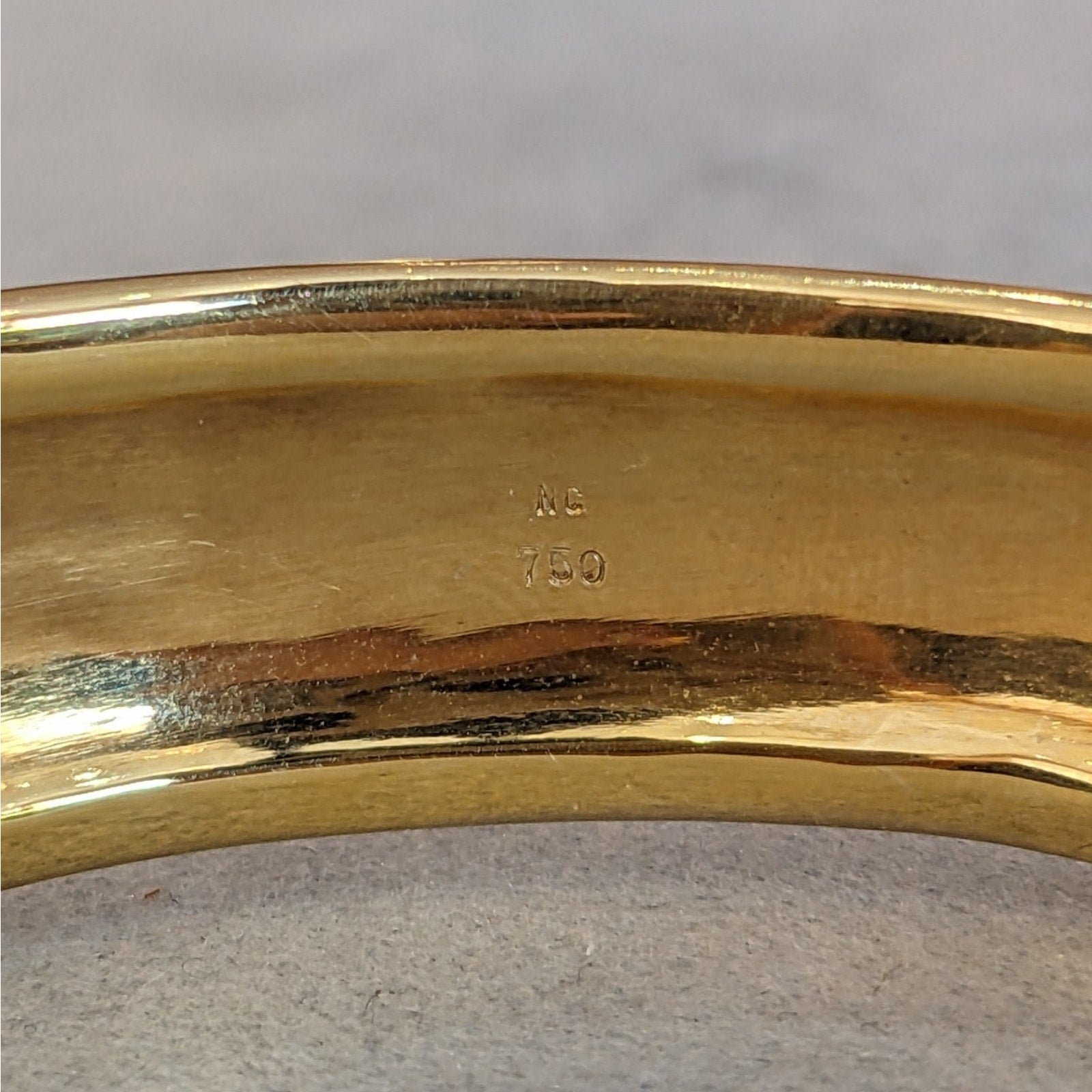 Wide Ruby-Sapphire-Emerald-Diamond Bangle Bracelet in 18k Yellow Gold