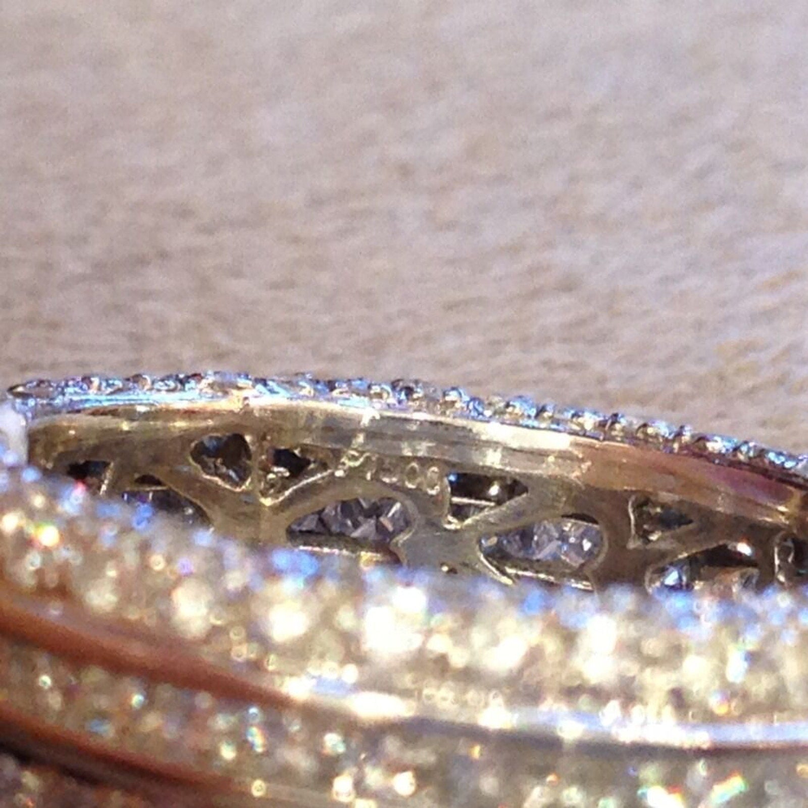 3.20 ct Diamond Eternity Band Princess & Rounds 6.15 mm Platinum