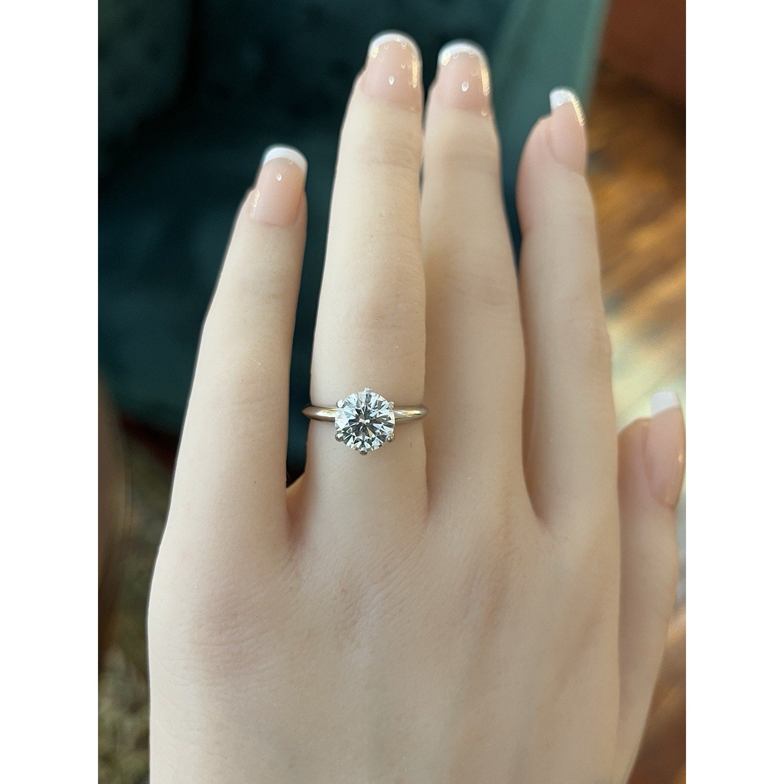 Tiffany 2.02 ct Round Brilliant Diamond Engagement Ring in Platinum