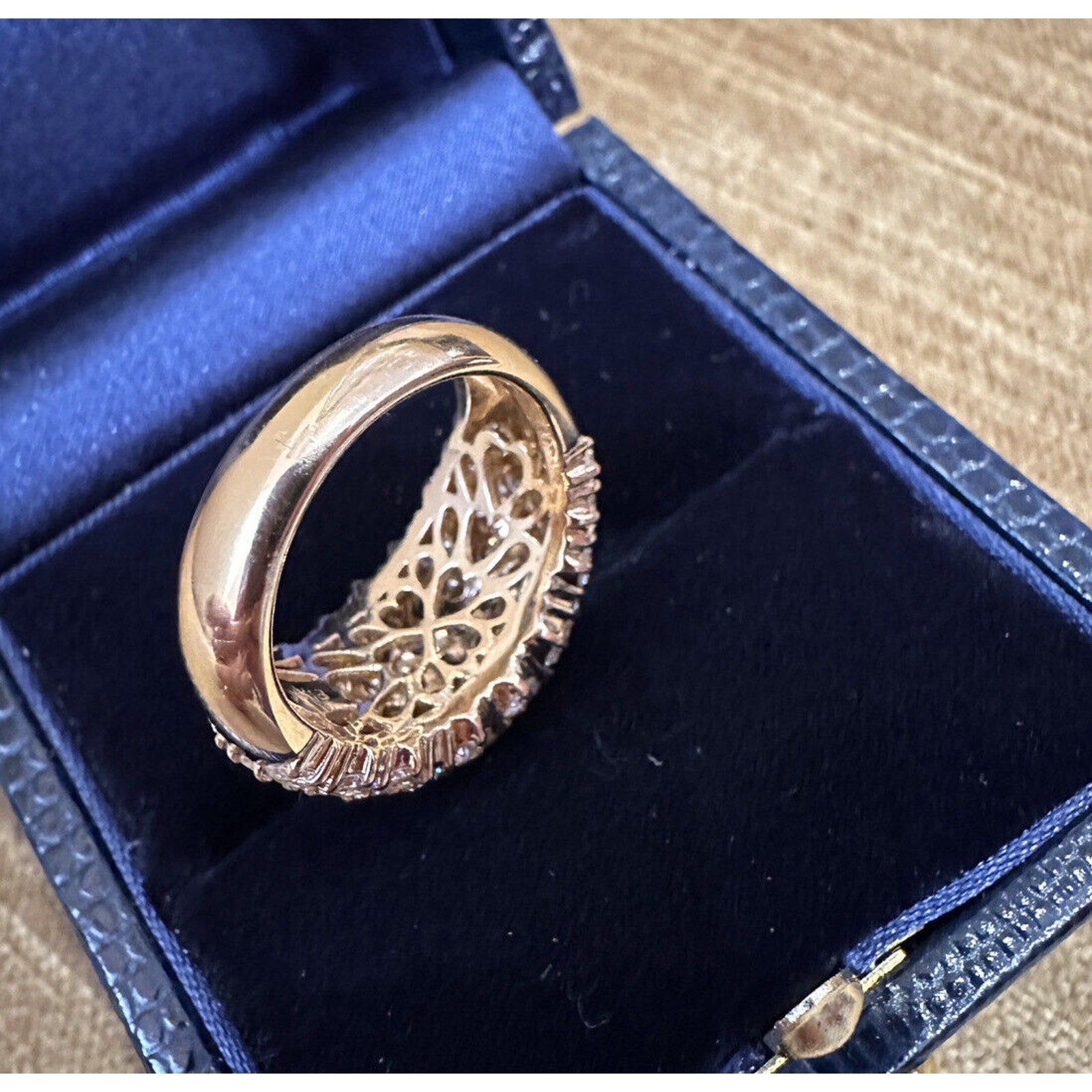 Diamond Pave Dome Ring 3.80 cttw in 18k Yellow Gold - HM2431AA