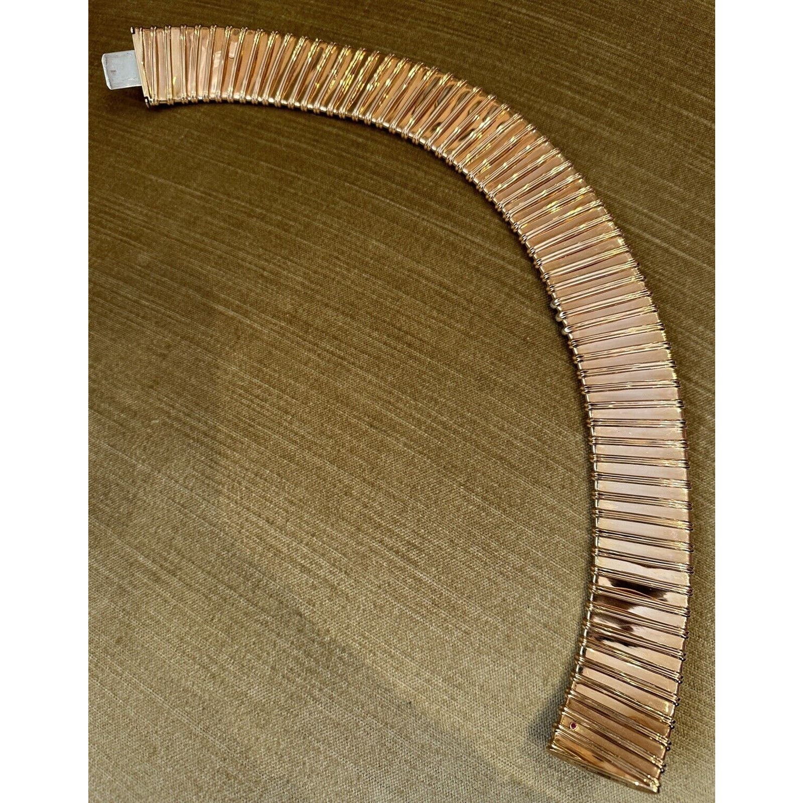 Roberto Coin Wide Collar Necklace with Diamonds in 18k Rose Gold-HM2376SV