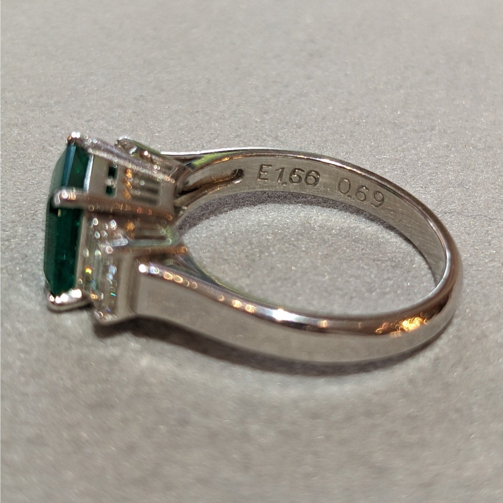 GIA 1.56 ct Colombian Emerald and Diamond 3-Stone Ring in Platinum