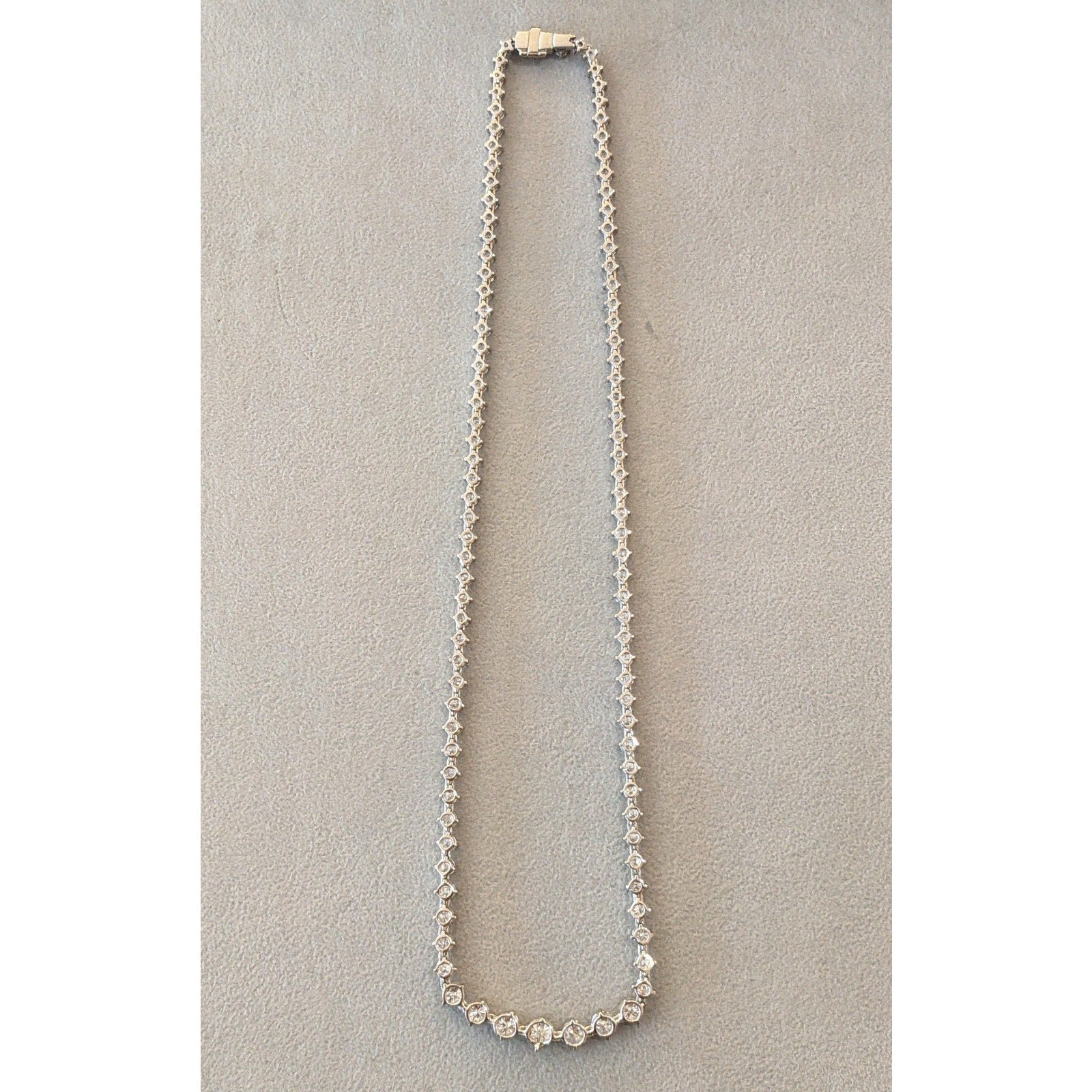 10.00 cttw Round Diamond Tennis Necklace 16.75 inches in Platinum