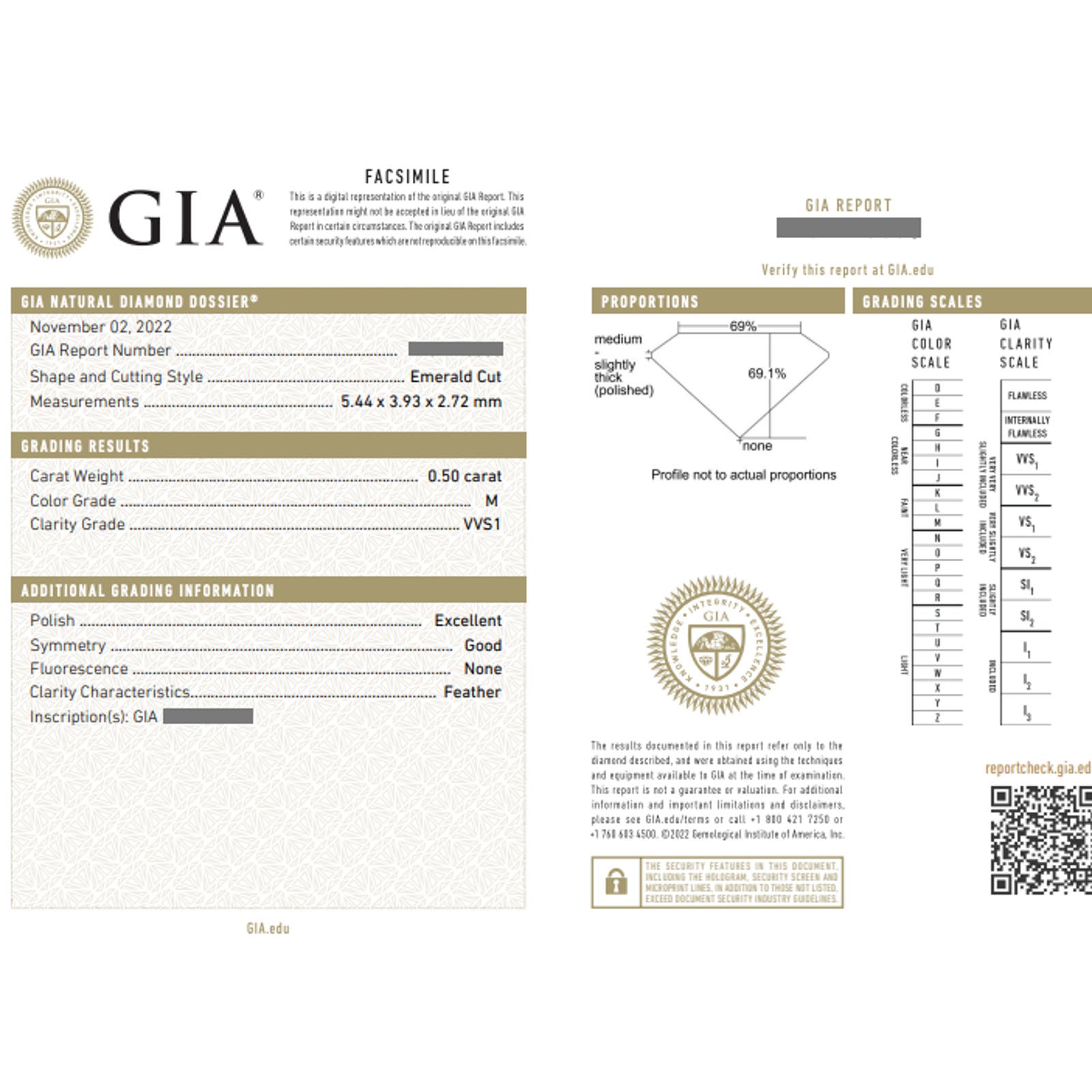GIA Certified Emerald Cut Diamond Drop Earrings in 18k White Gold - C300NB