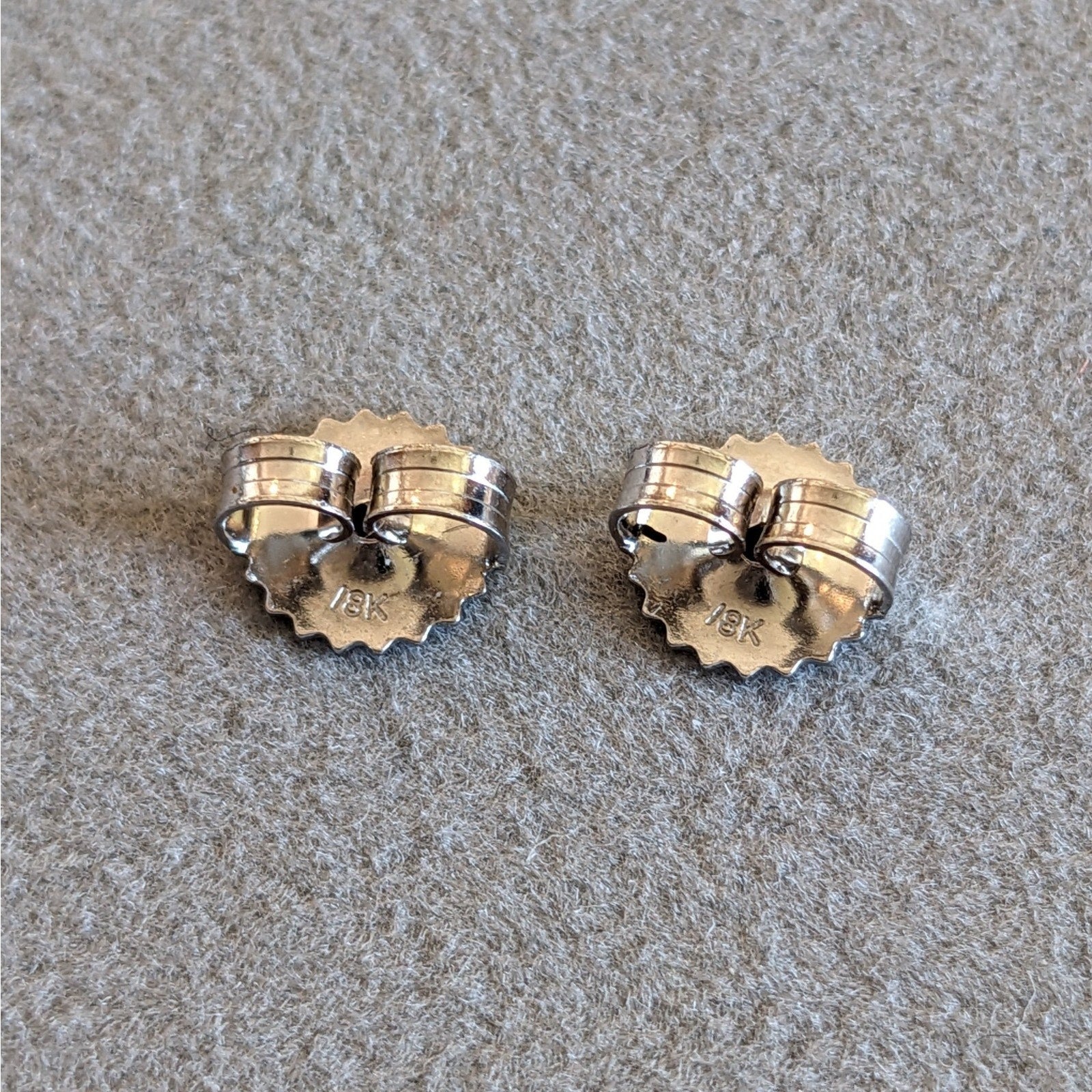 Oval Blue Sapphire and Diamond Stud Earrings in Platinum/18k Gold