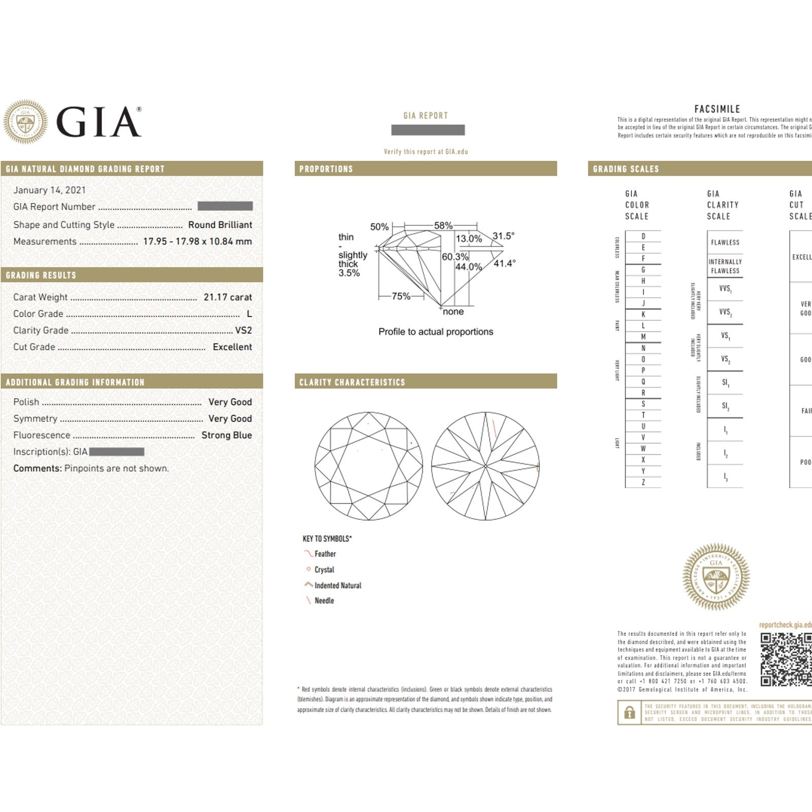 GIA 20.63 & 21.17 cts Round Brilliant Diamond Drop Earrings in 18k White Gold