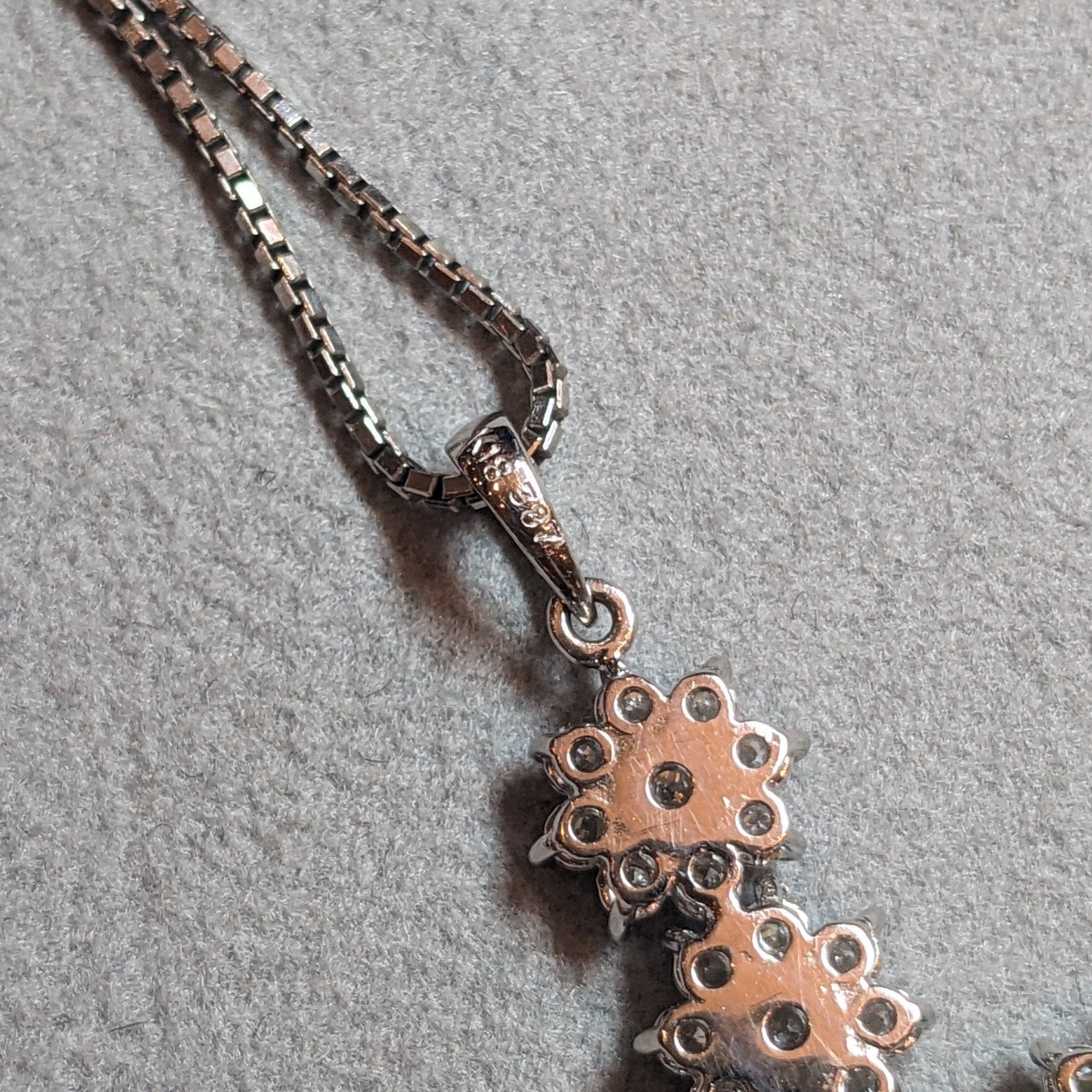 Natural Diamond Cross Pendant Necklace in 18k White Gold & Platinum