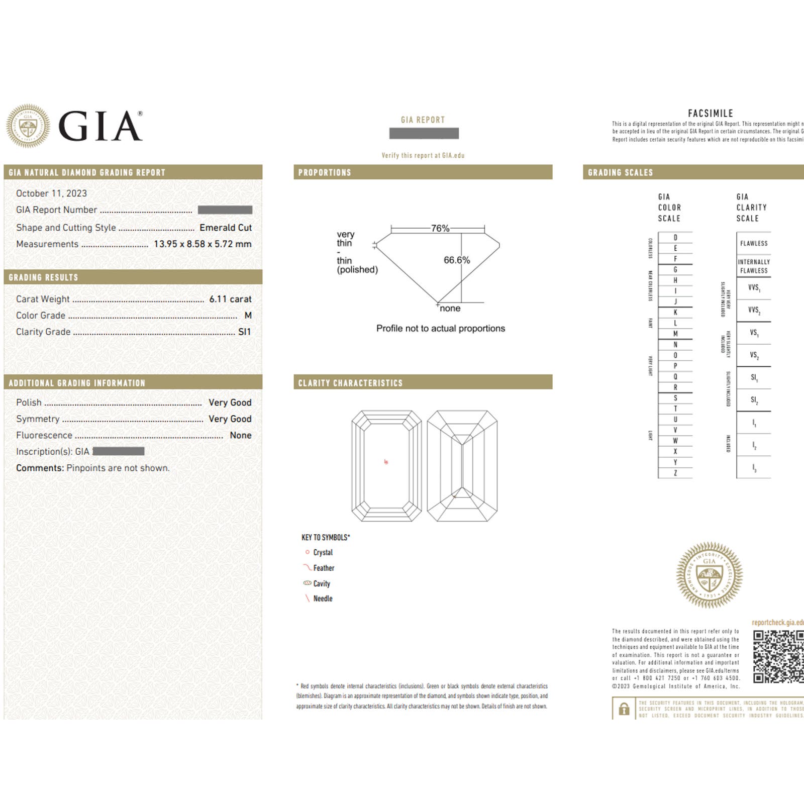 GIA Certified Emerald Cut Diamond Drop Earrings in 18k White Gold - C300NB