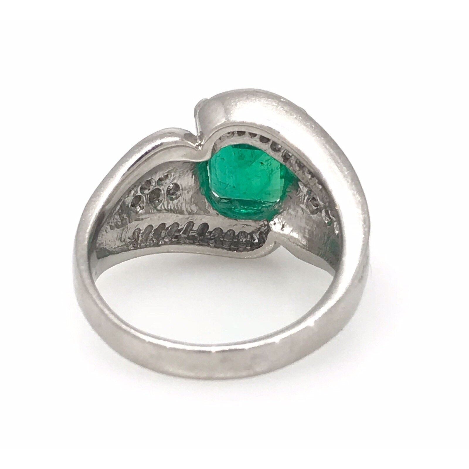 GIA Certified 2.52 ct Colombian Emerald and Diamond Ring in Platinum