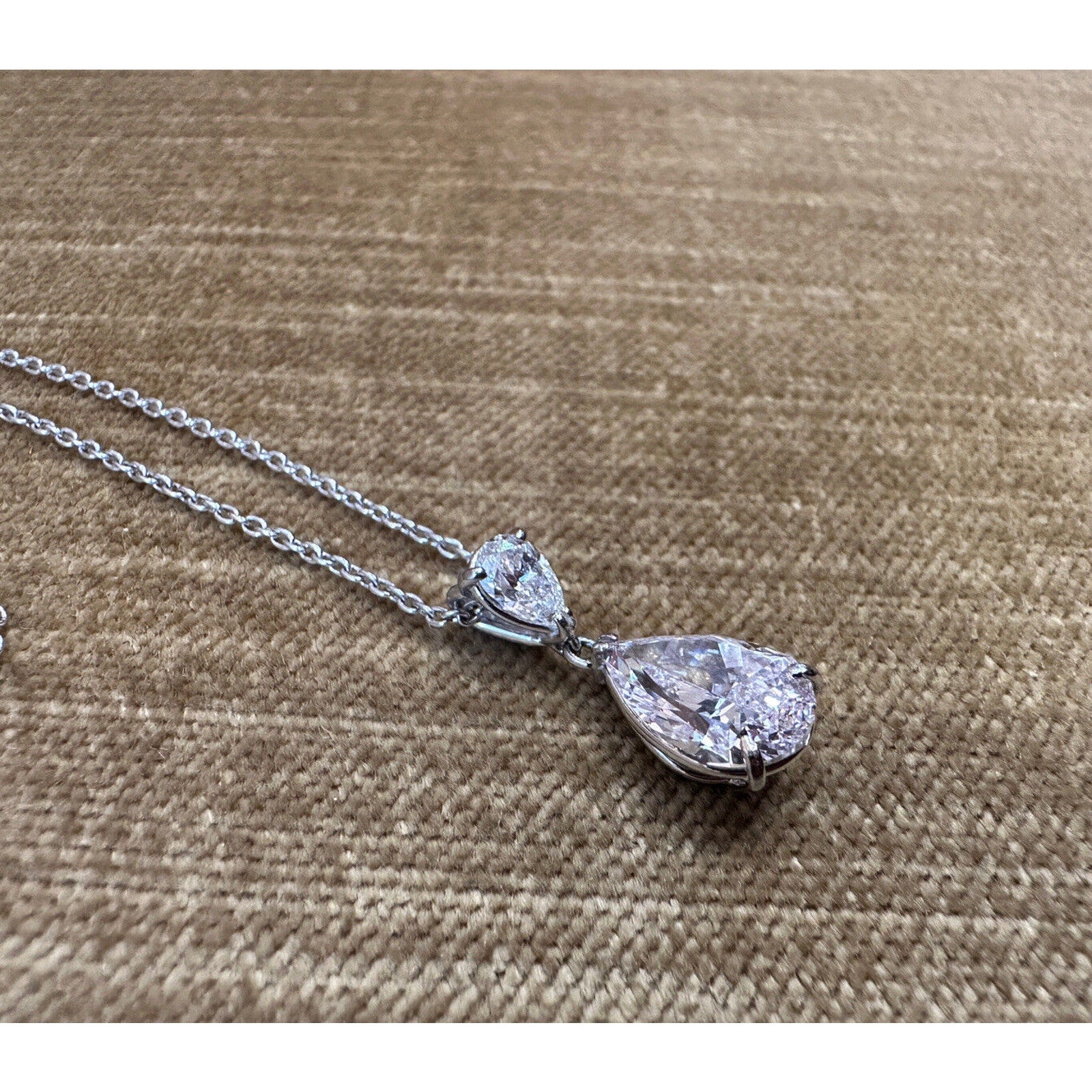 GIA 2.04 ct Natural Very Light Pink Diamond Pendant Necklace in Platinum