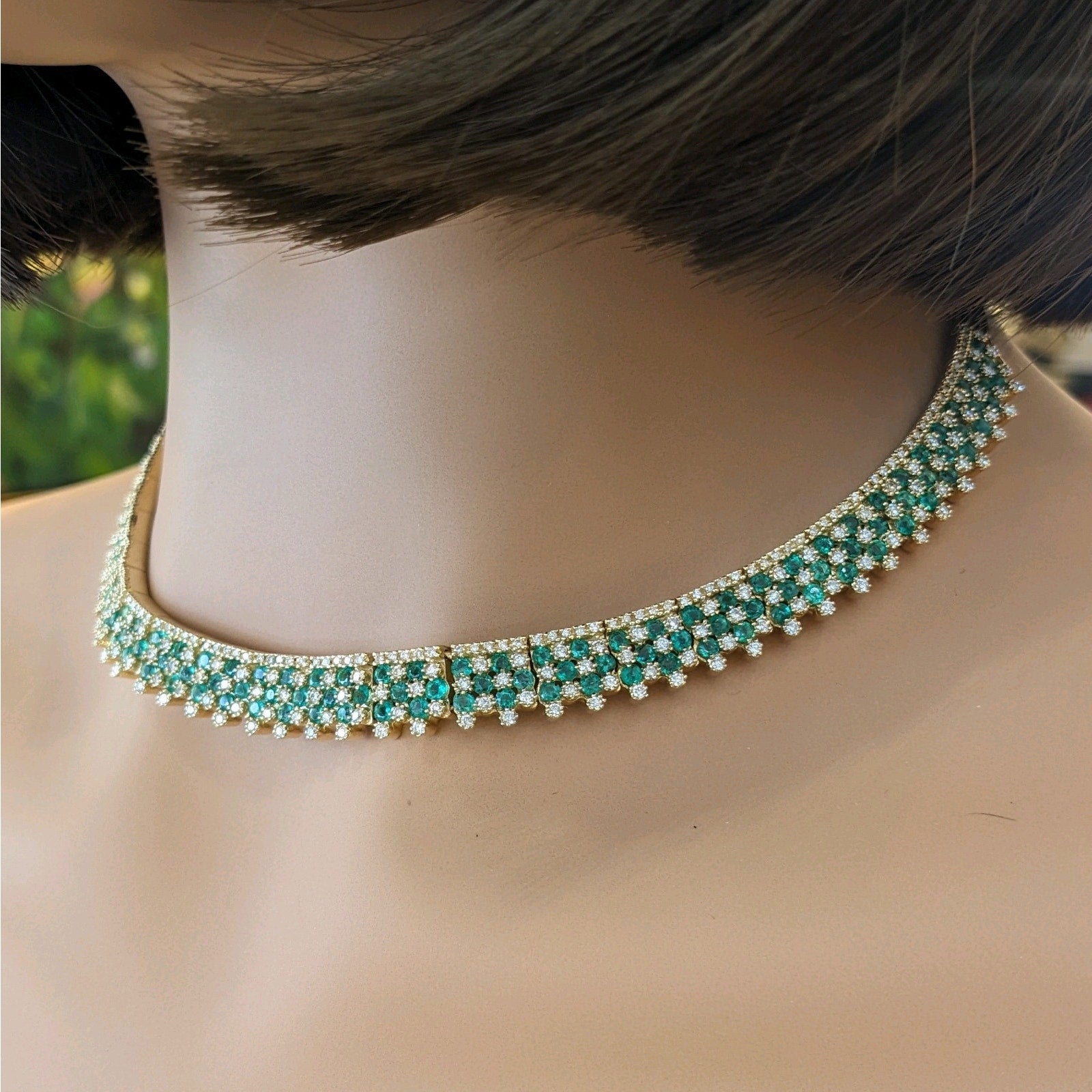 EFFY Emerald and Diamond Set - Necklace/Bracelet/Ring in 14k Yellow Gold