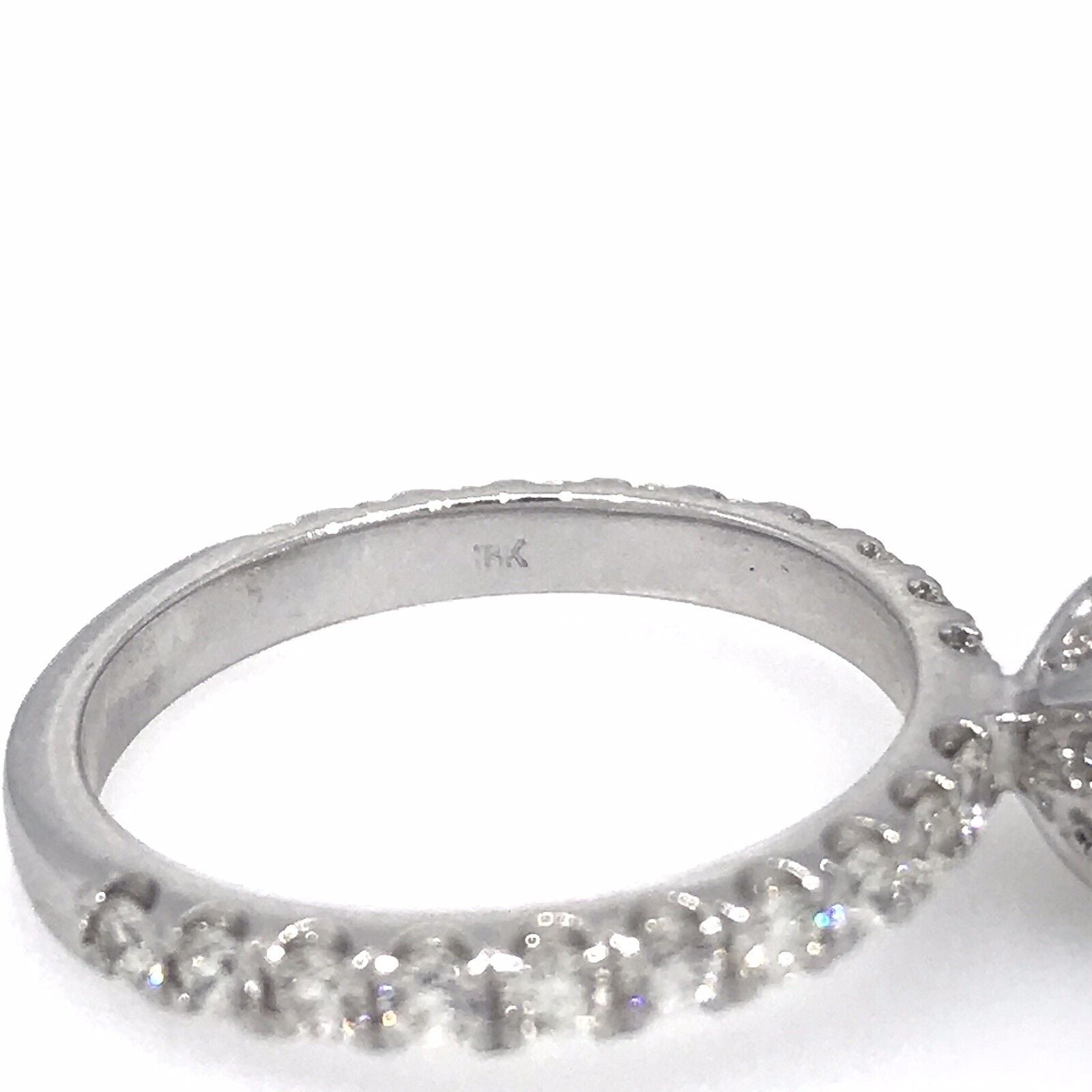 GIA 1.20 ct Princess Cut Diamond J-SI1 in 18k White Gold Diamond Ring