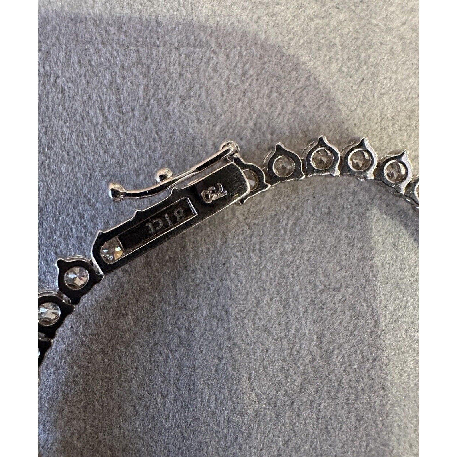 10.45cts Diamond Tennis Necklace in 18k White Gold 16.5" long