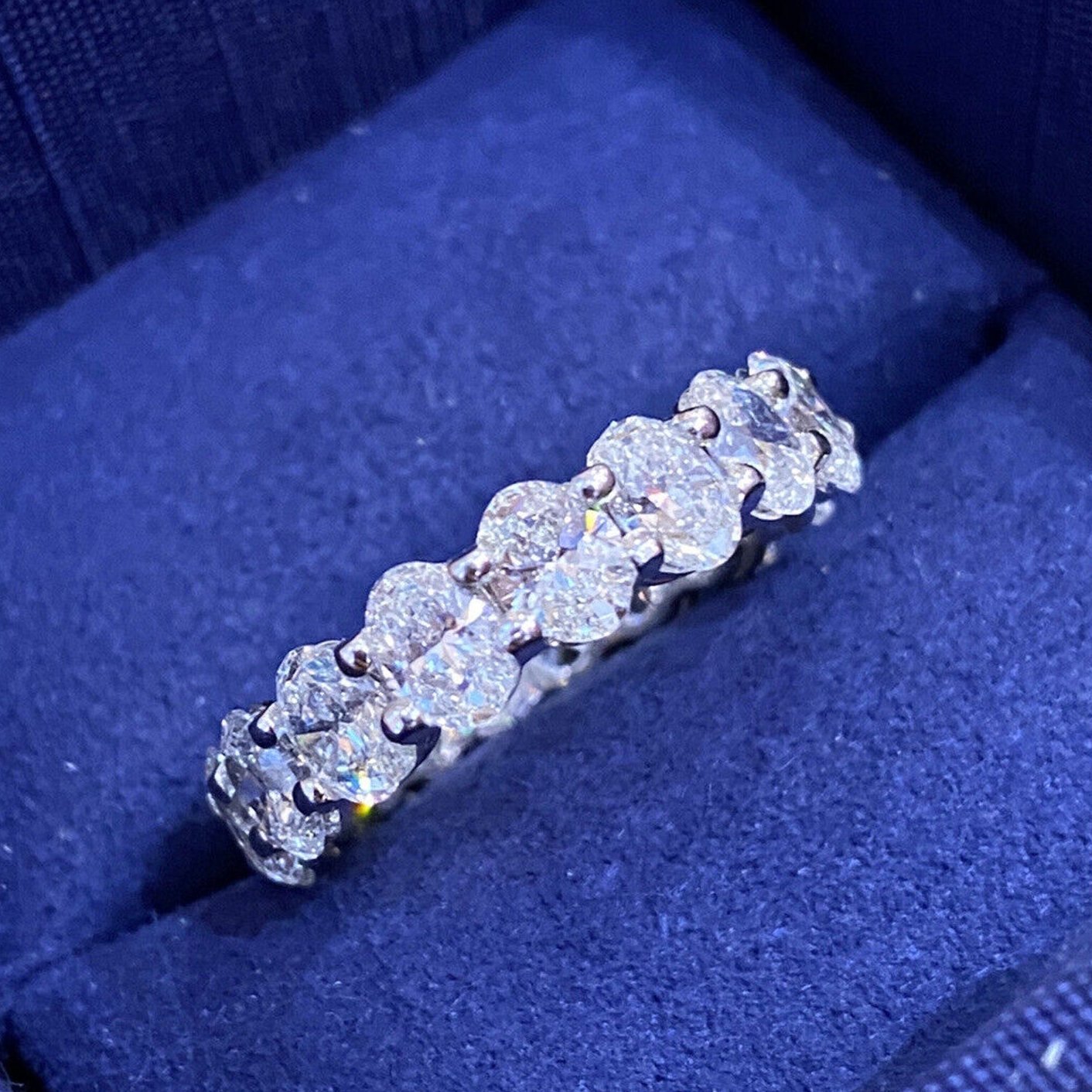 5.25 cttw Oval Diamond Eternity Band Ring in Platinum