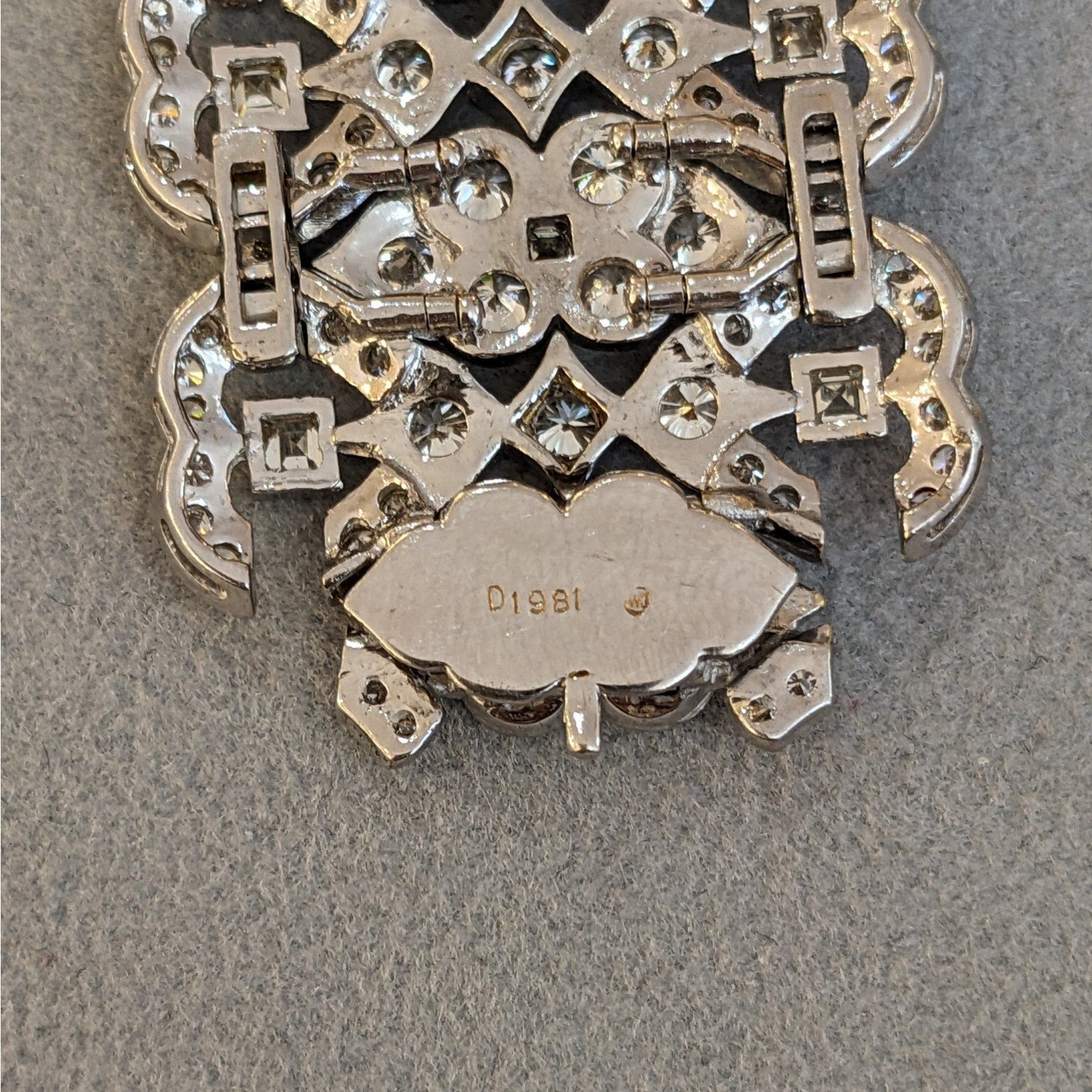 Wide Diamond Bracelet 19.81 cttw in 18k White Gold