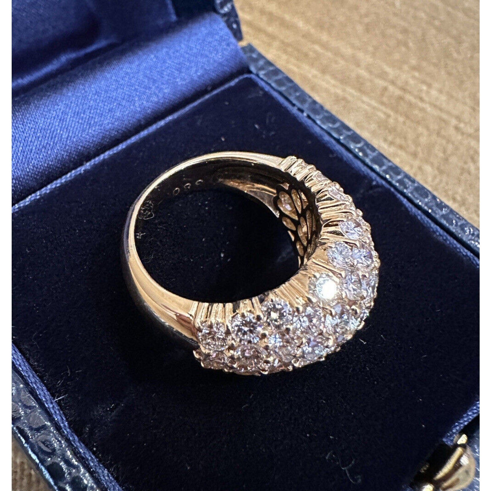 Diamond Pave Dome Ring 3.80 cttw in 18k Yellow Gold - HM2431AA