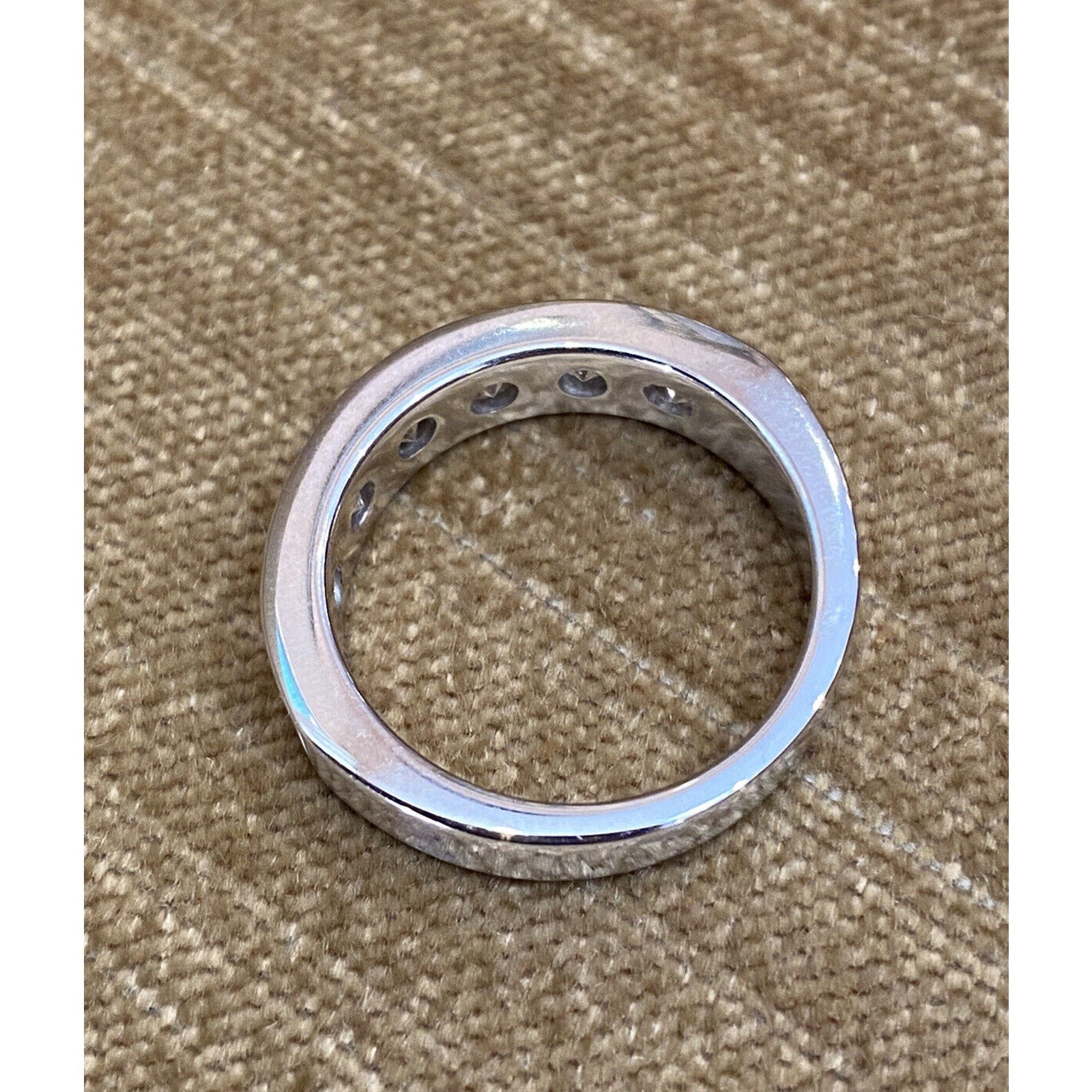 7 Diamond 1.50 cttw Half Eternity Band Ring in 18k White Gold