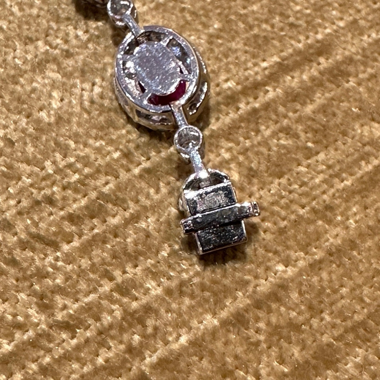 Ruby and Diamond Floret Link Bracelet in 18k White Gold