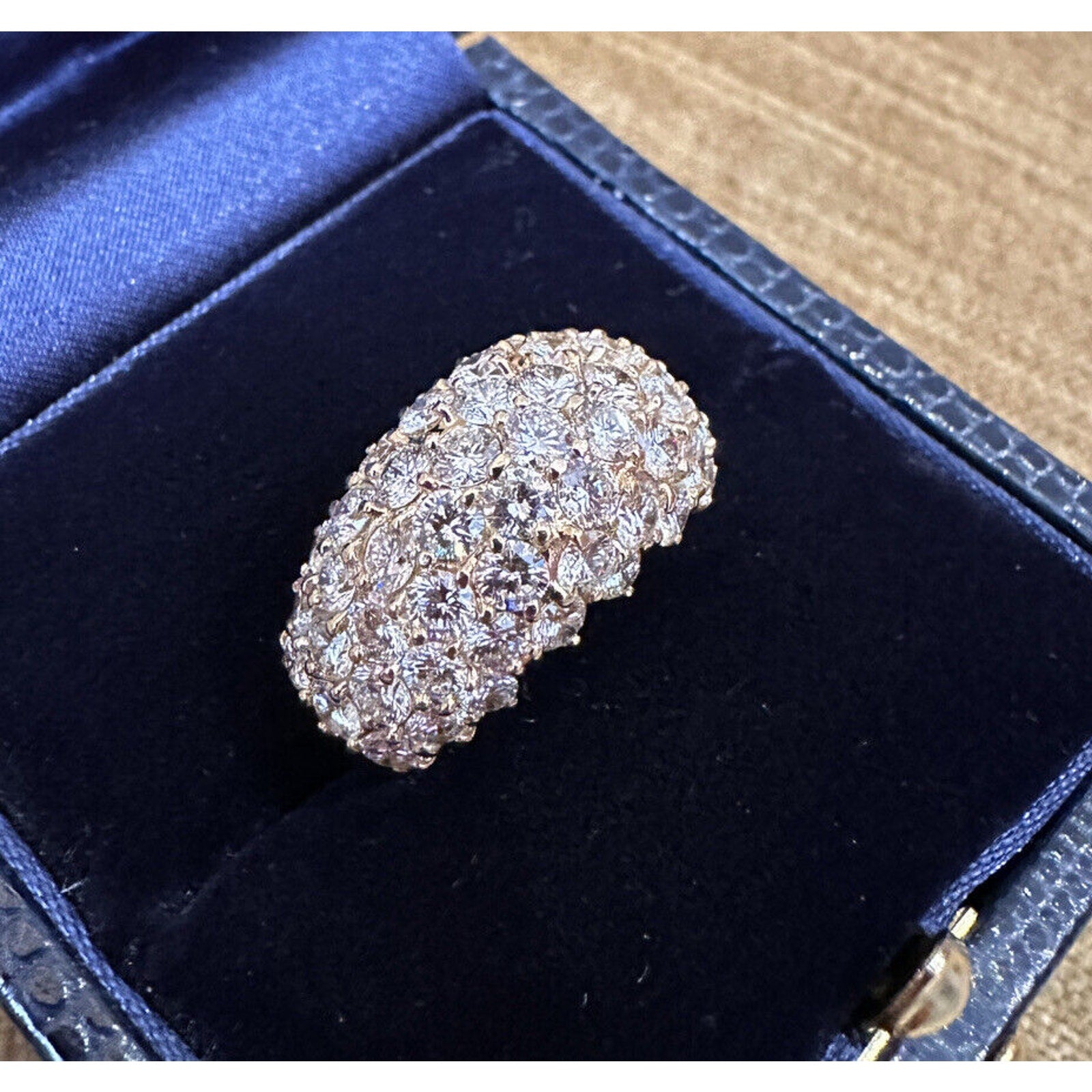Diamond Pave Dome Ring 3.80 cttw in 18k Yellow Gold - HM2431AA