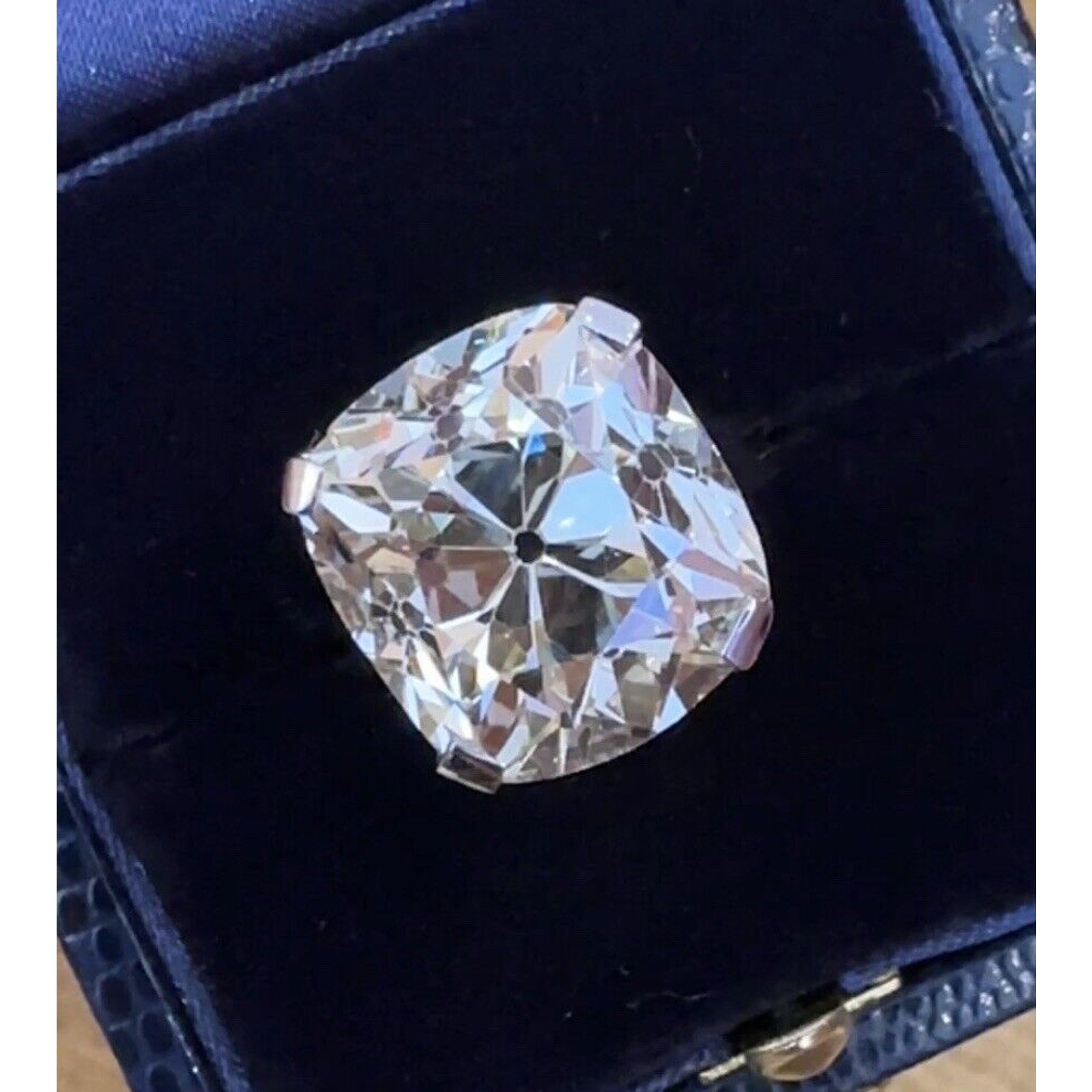 GIA 17.91 carat Old Cushion Cut Diamond Solitaire Ring in Platinum