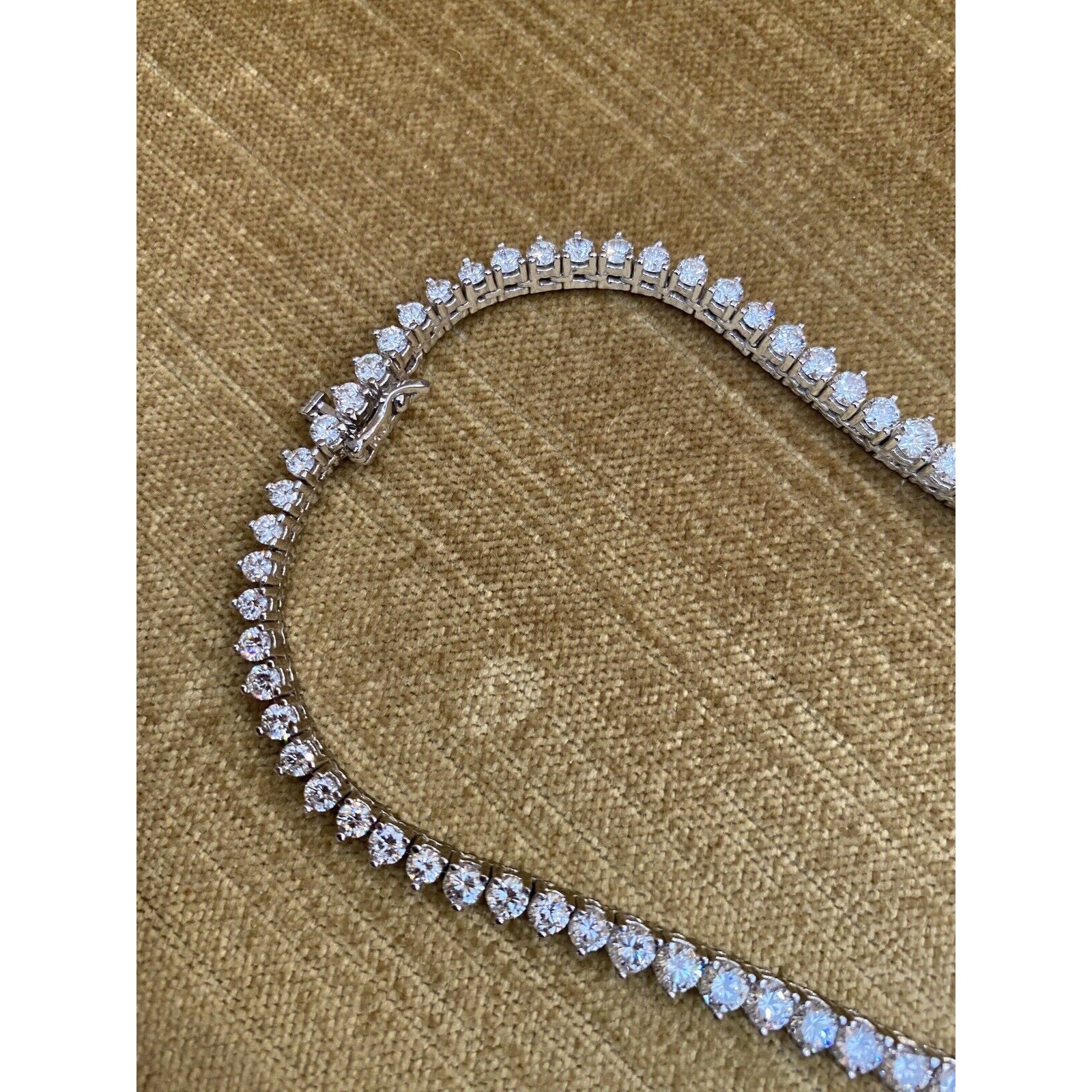 15 in Graduated Diamond Riviera Necklace 19.45 cttw in 14k White Gold