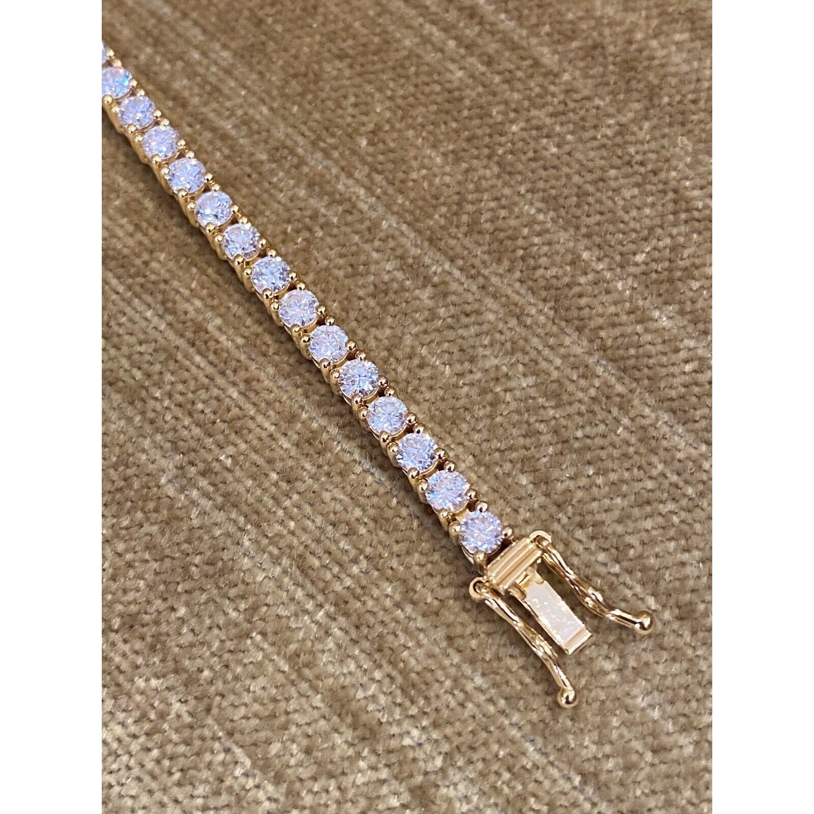 Diamond Tennis Bracelet Rounds 4.40 cttw in 18k Yellow Gold 7 in. - HM2329AV