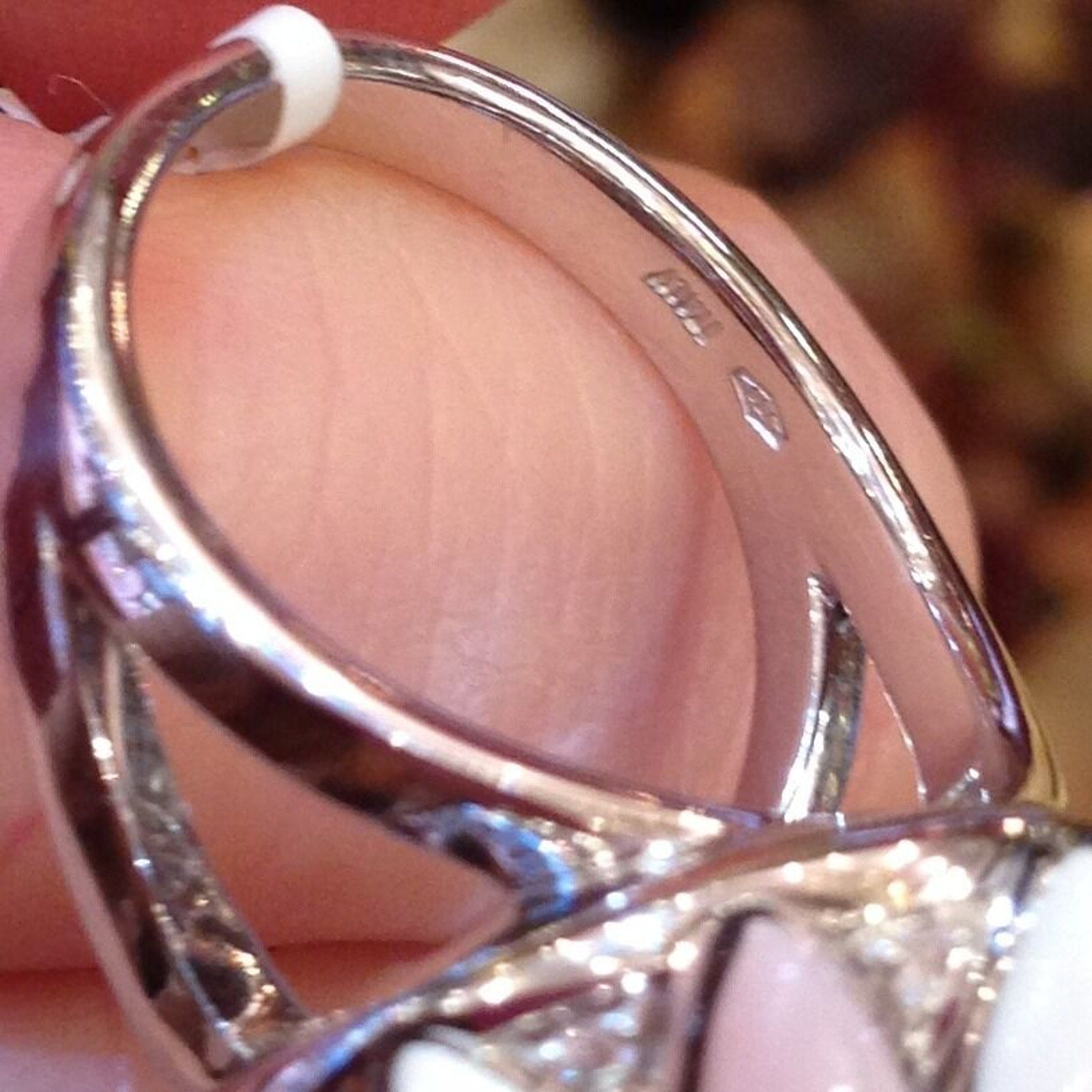 Flower Pave Diamond, Rose Quartz & Enamel Ring 18K White Gold