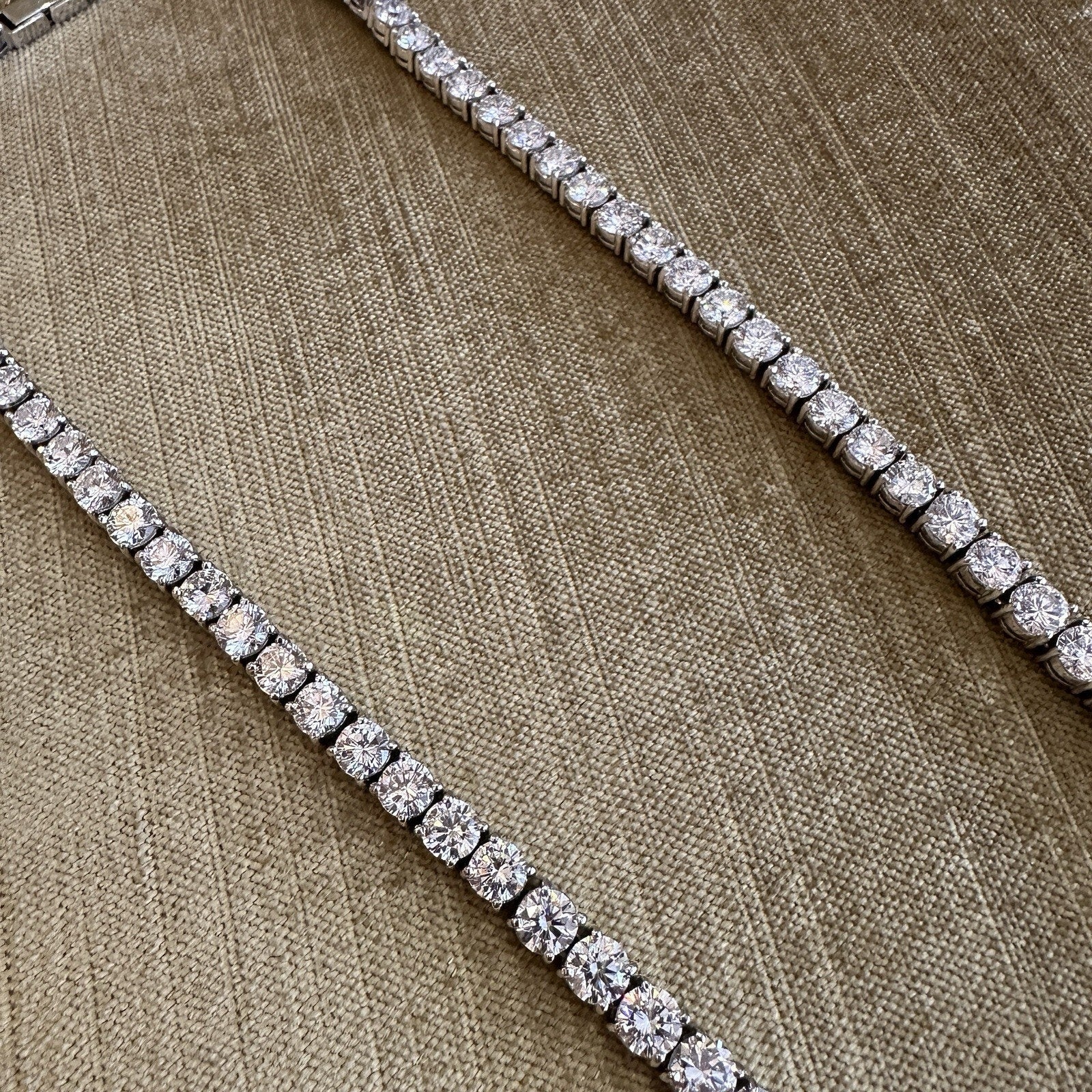 Certified 50 carats Diamond Tennis Necklace in Platinum 18.5 inches