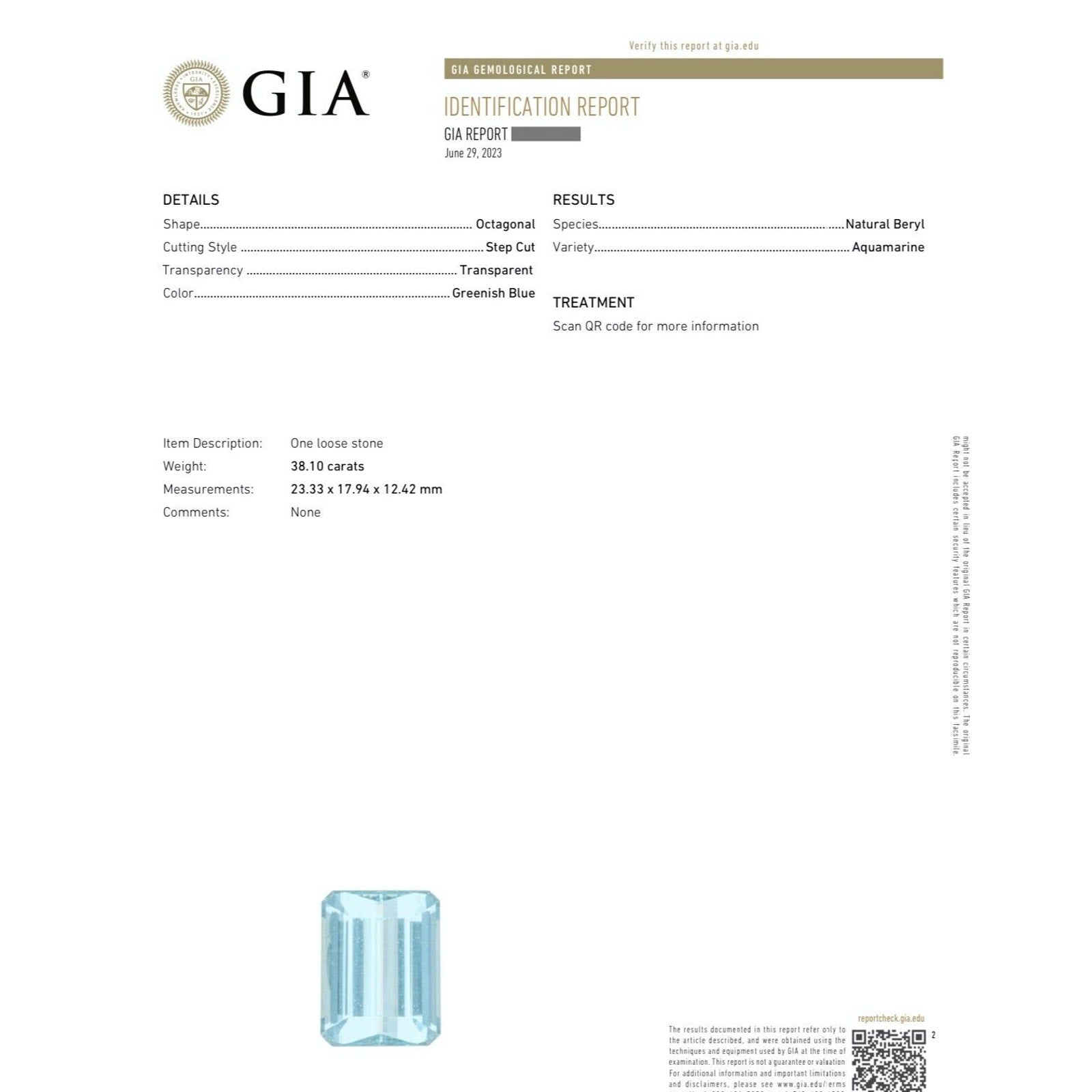 GIA Aquamarine 38.10 ct and Diamond Vintage Bracelet in Platinum and White Gold