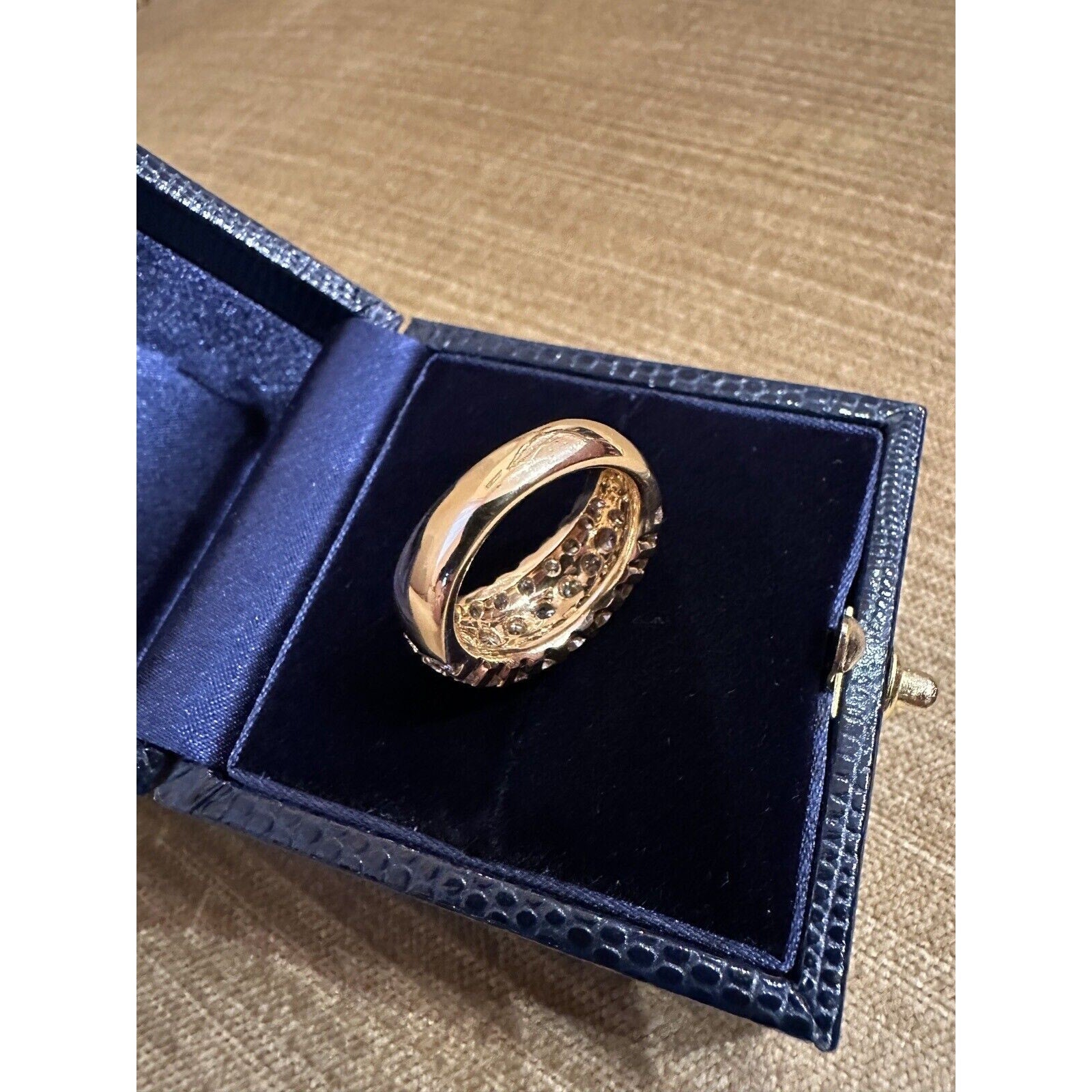 Pave Diamond Dome Ring 3.46 ctw in 18k Yellow Gold - HM2460A