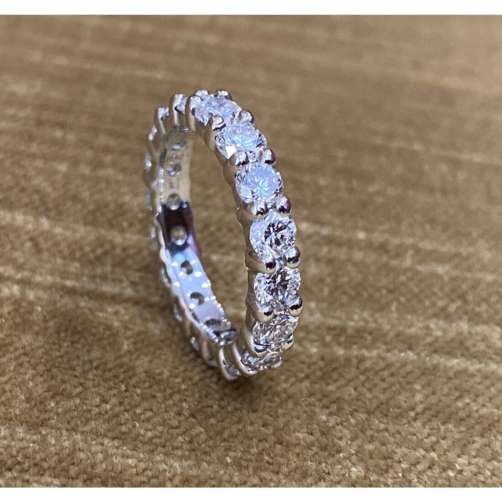 Round Diamond Eternity Band Ring 2.70 cttw in Platinum Size 6