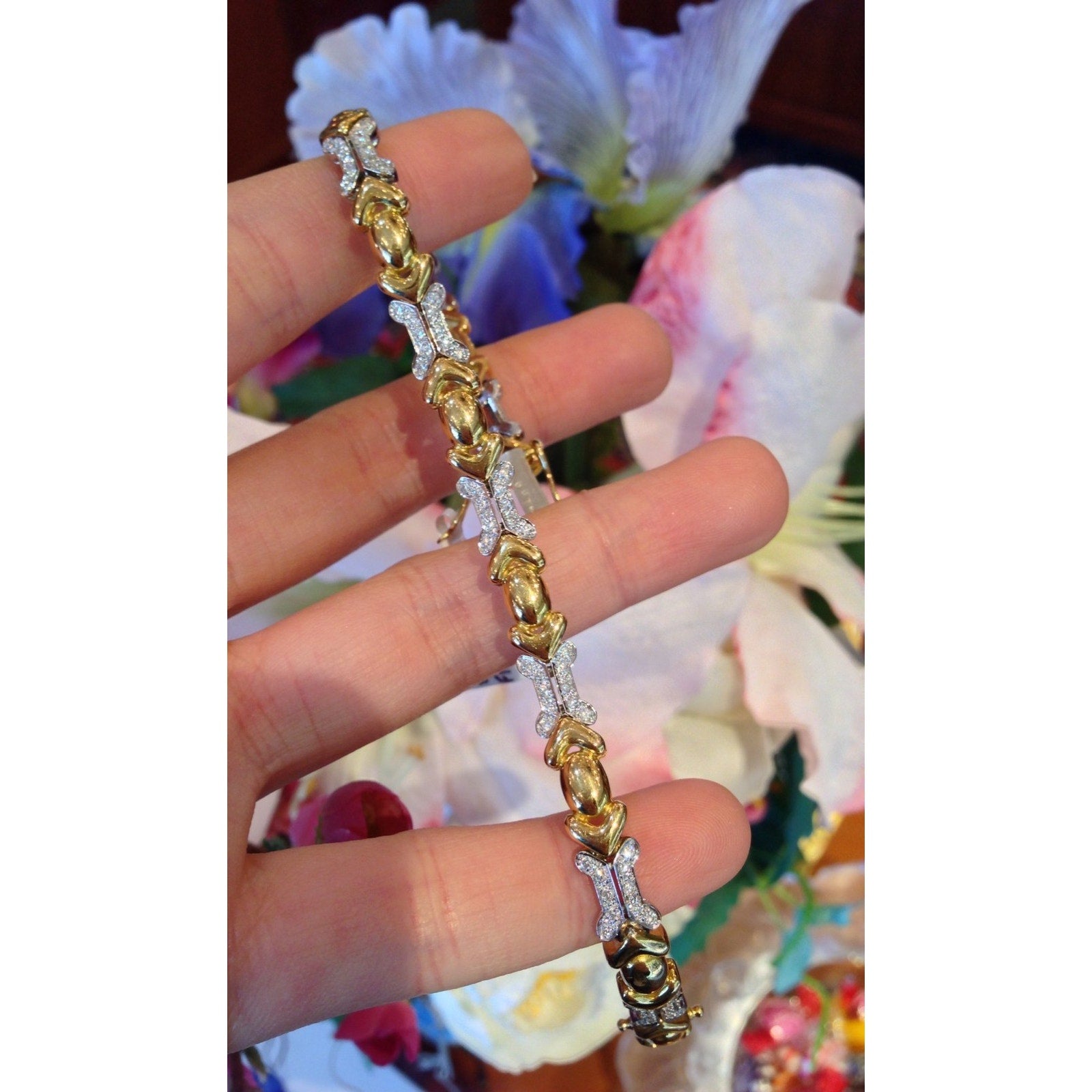 Diamond Bracelet by Fiessler 18K Yellow & White Gold