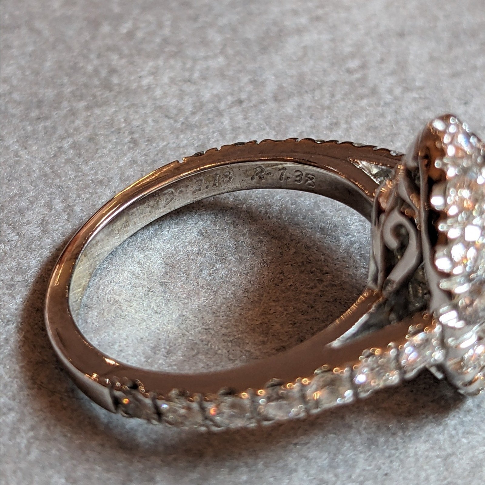 GIA 2.18 ct Pear Shape Diamond Ring in 18k White Gold