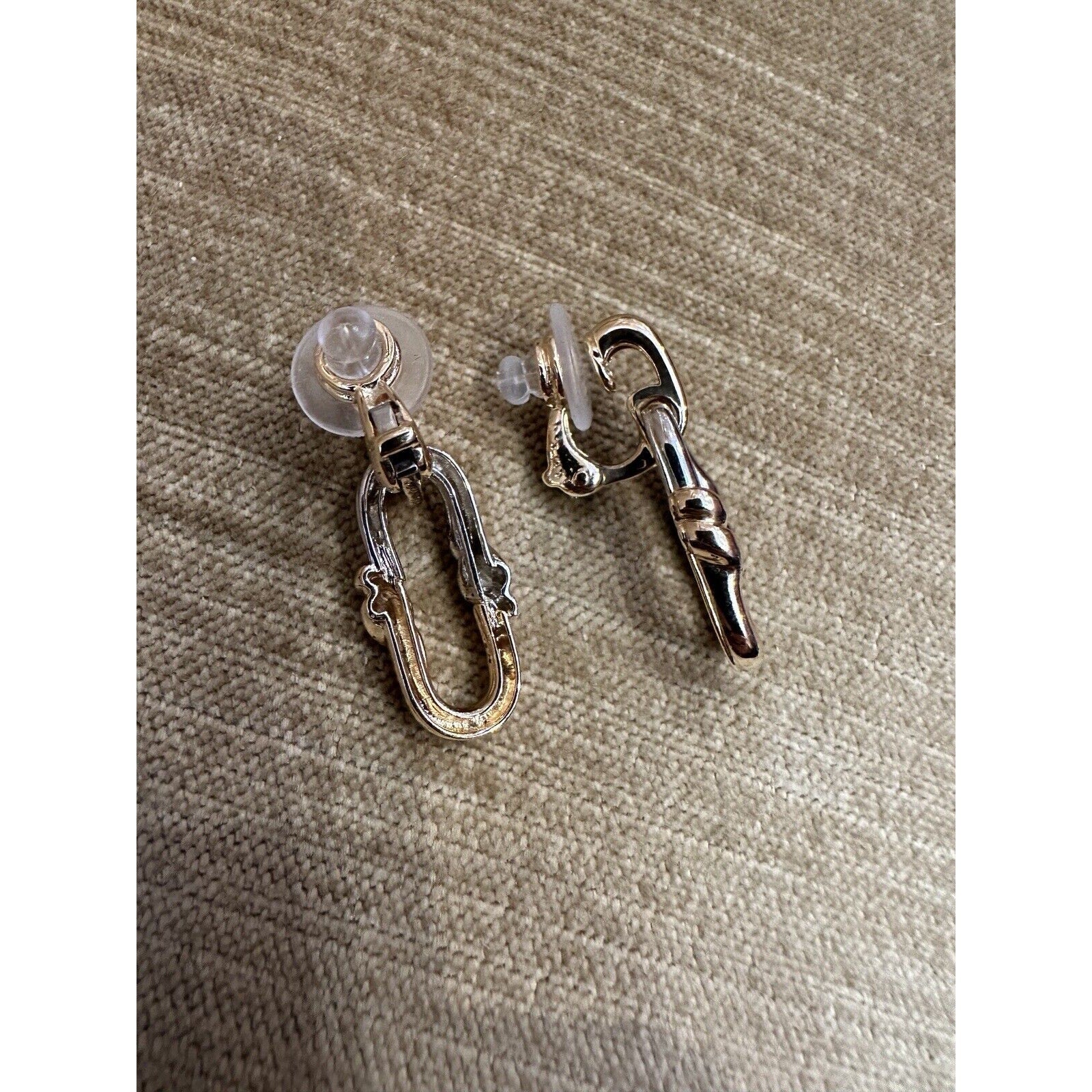 Mauboussin Paris Two-tone Drop Hoop Earrings in 18k Gold