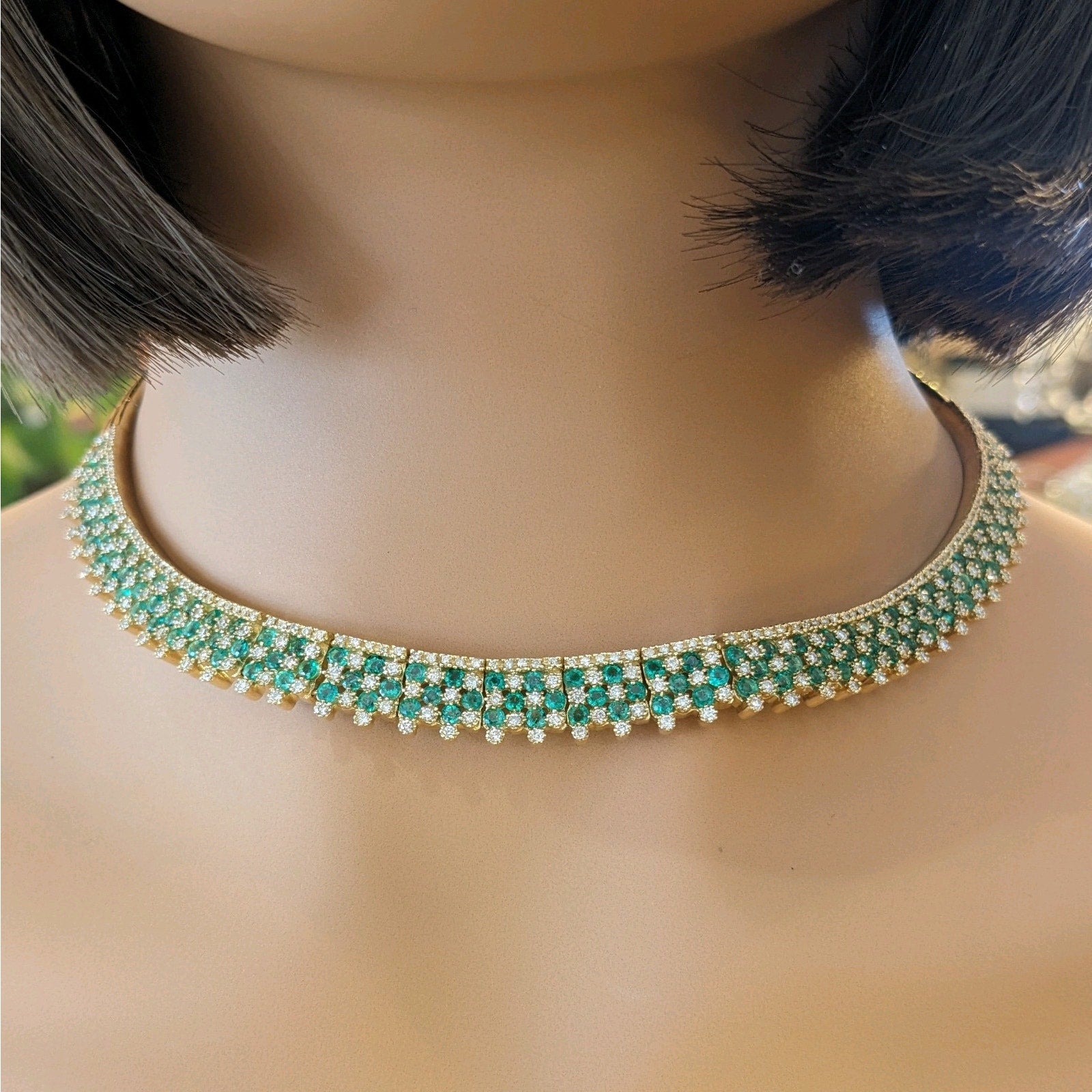 EFFY Emerald and Diamond Set - Necklace/Bracelet/Ring in 14k Yellow Gold
