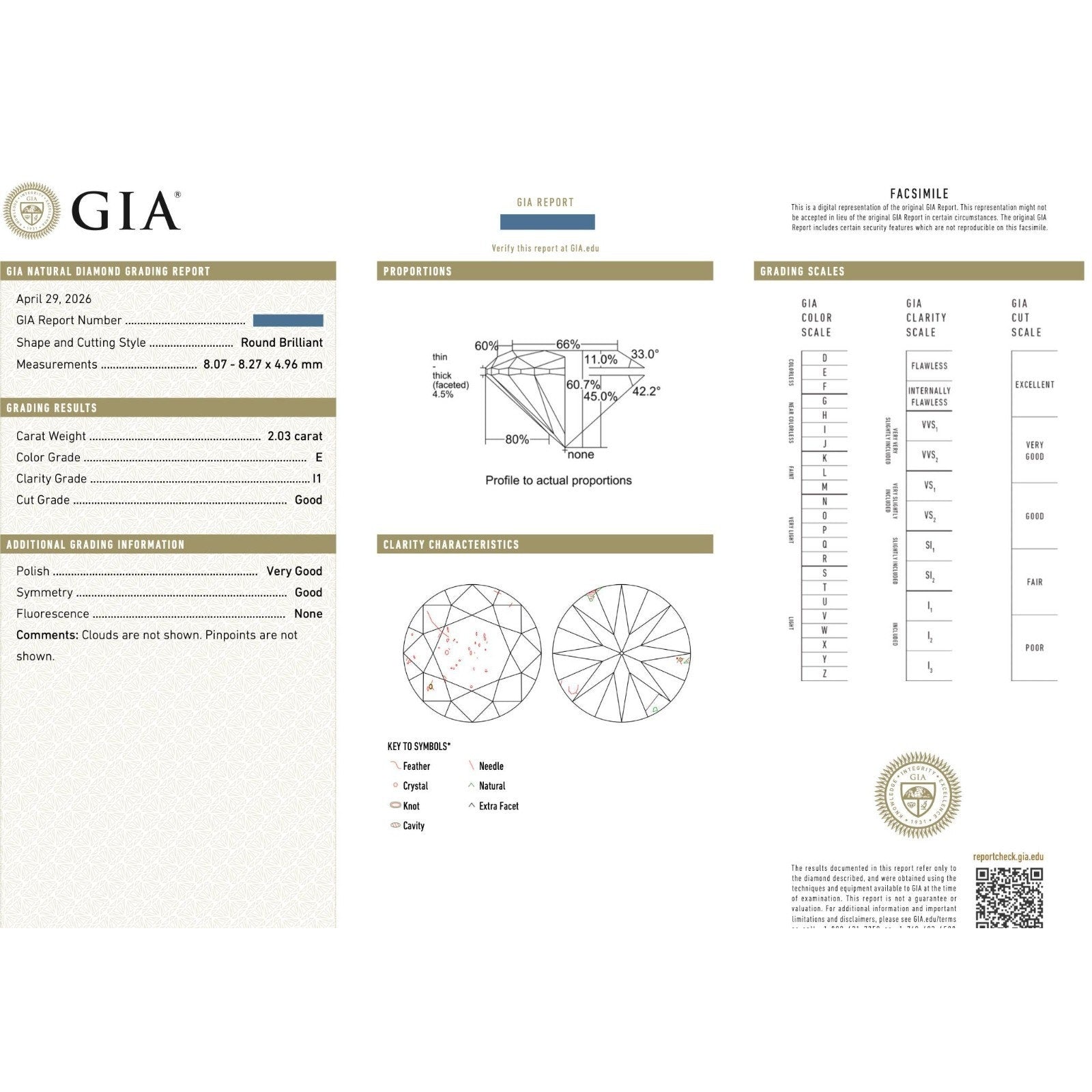 GIA 2.03 ct Round Diamond w/ Hidden Halo Ring in 18k White Gold
