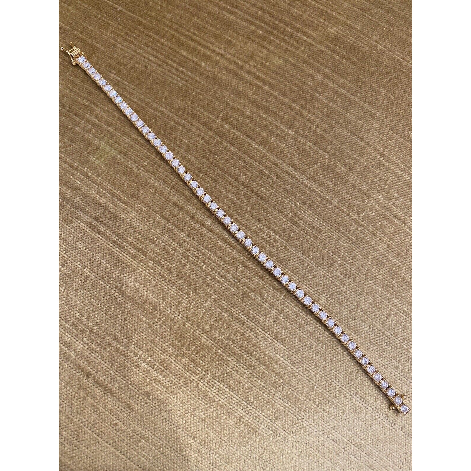 Diamond Tennis Bracelet Rounds 4.40 cttw in 18k Yellow Gold 7 in. - HM2329AV
