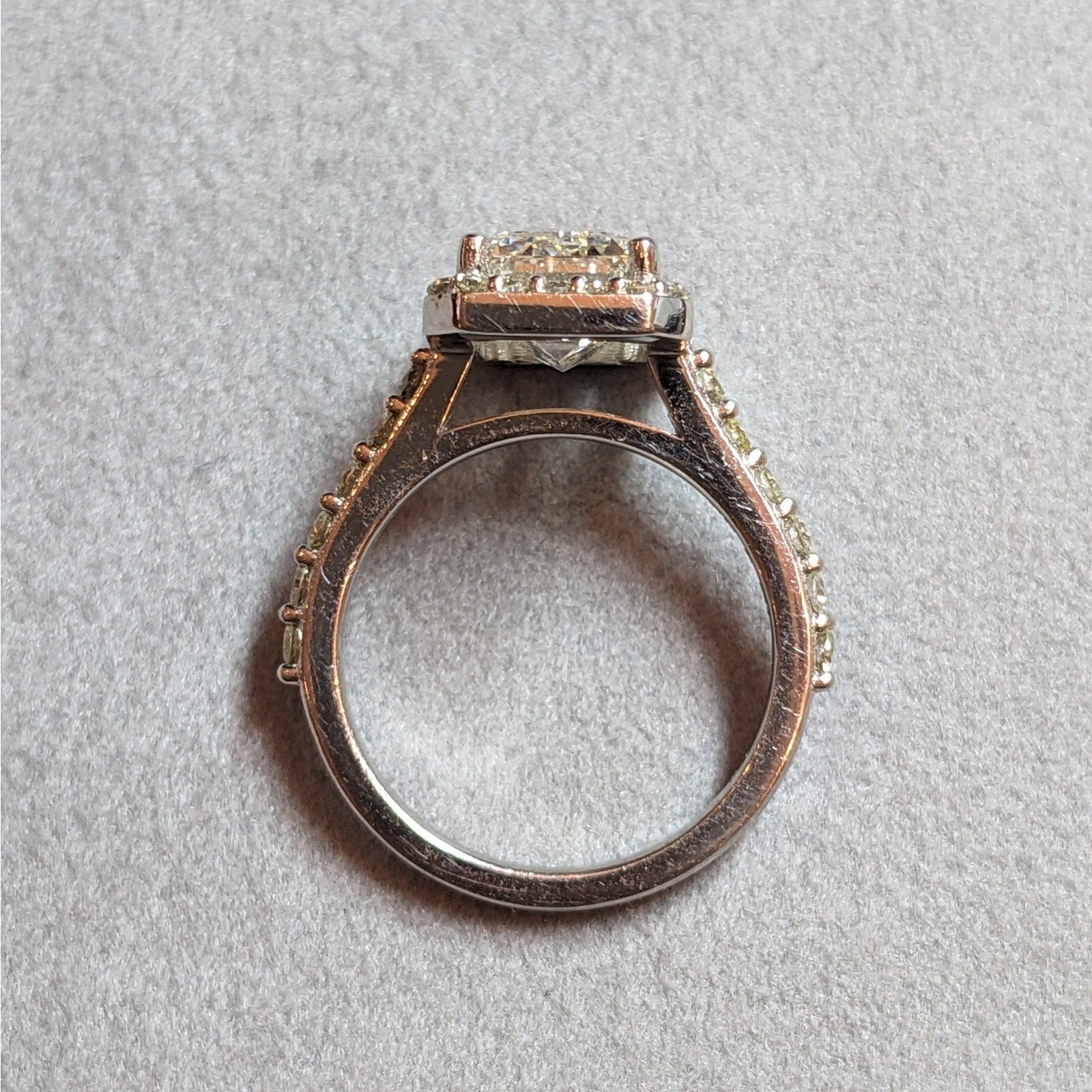 5.01 ct Emerald Cut Diamond w/GIA, in Platinum Diamond Ring